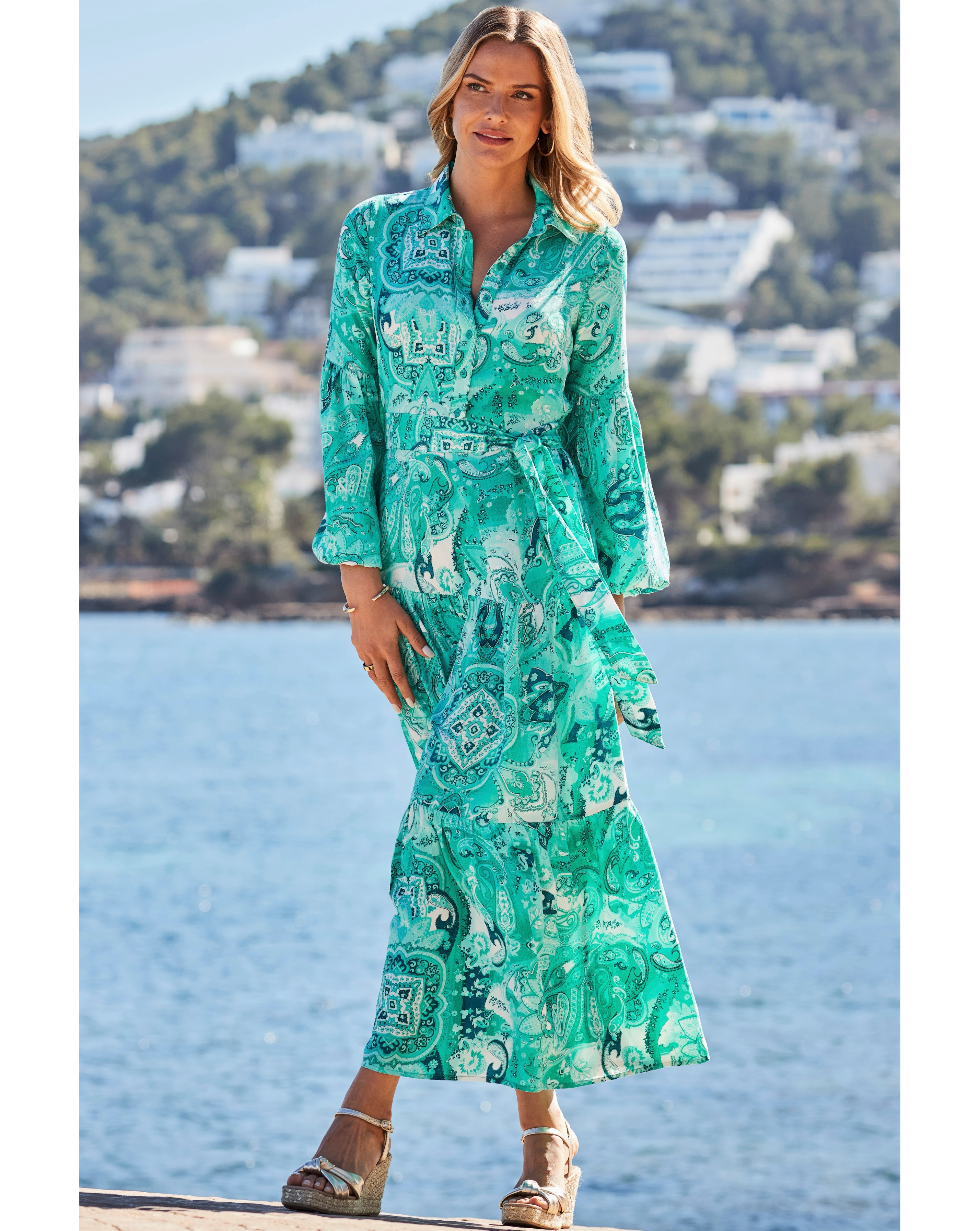 Sosandar Tiered Maxi Dress