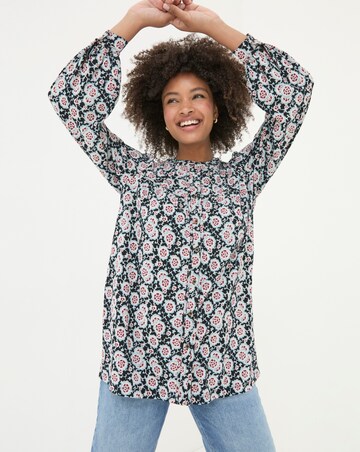 FatFace Jodie Painted Leaved Tunic