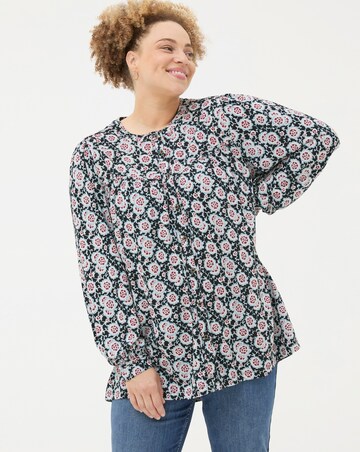 FatFace Jodie Painted Leaved Tunic