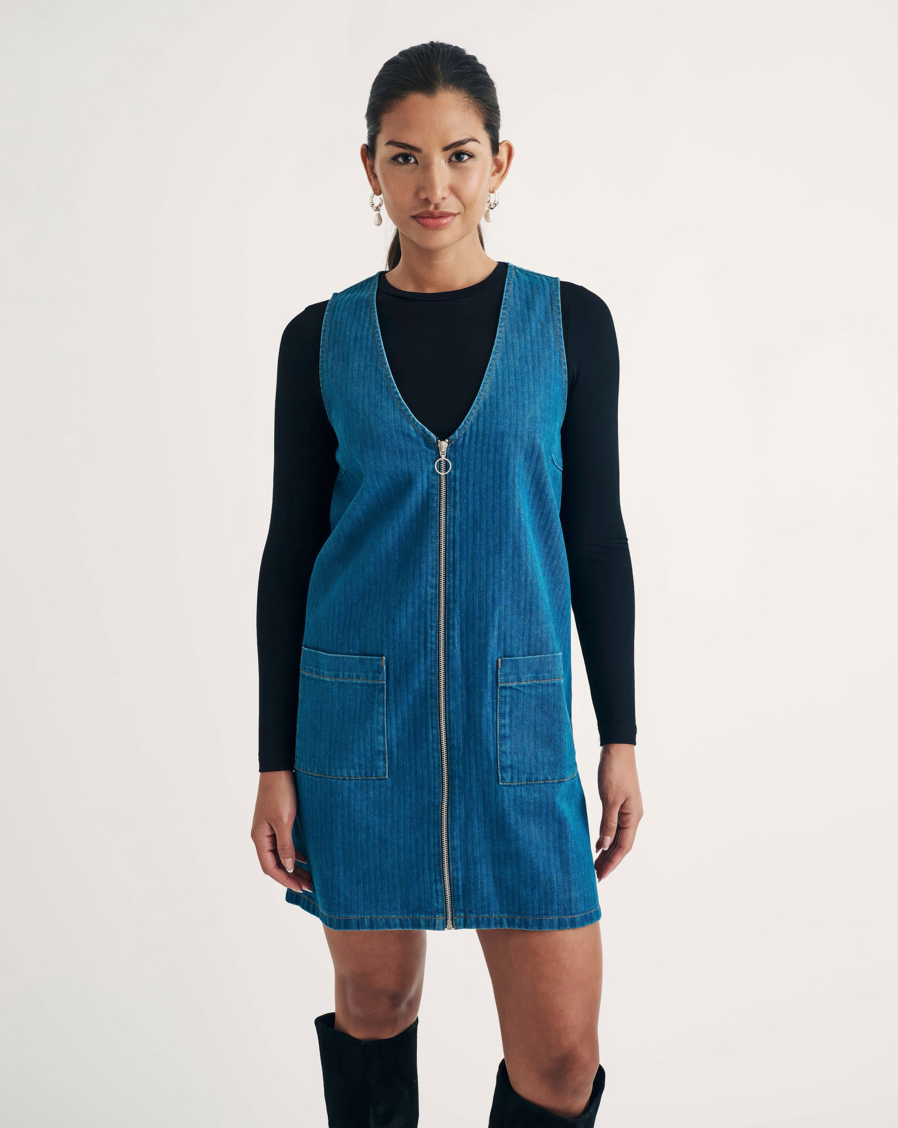 Nobody's Child Denim Pinnie Dress