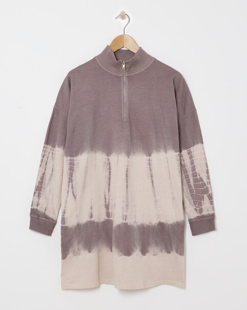 Religion Tie Dye Zip Jersey Dress