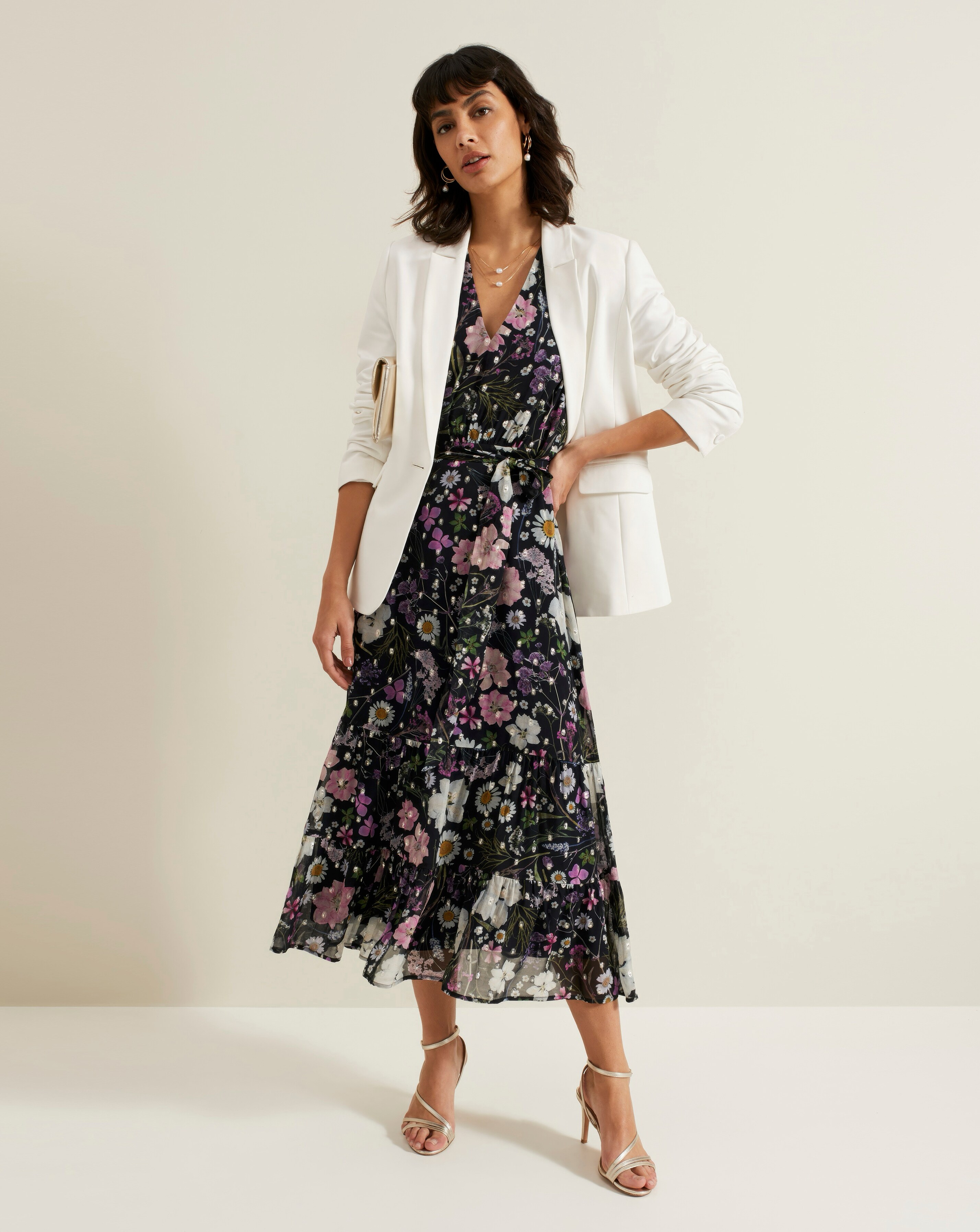 Phase Eight Azalea Print Fil Coupe Dress | Ambrose Wilson
