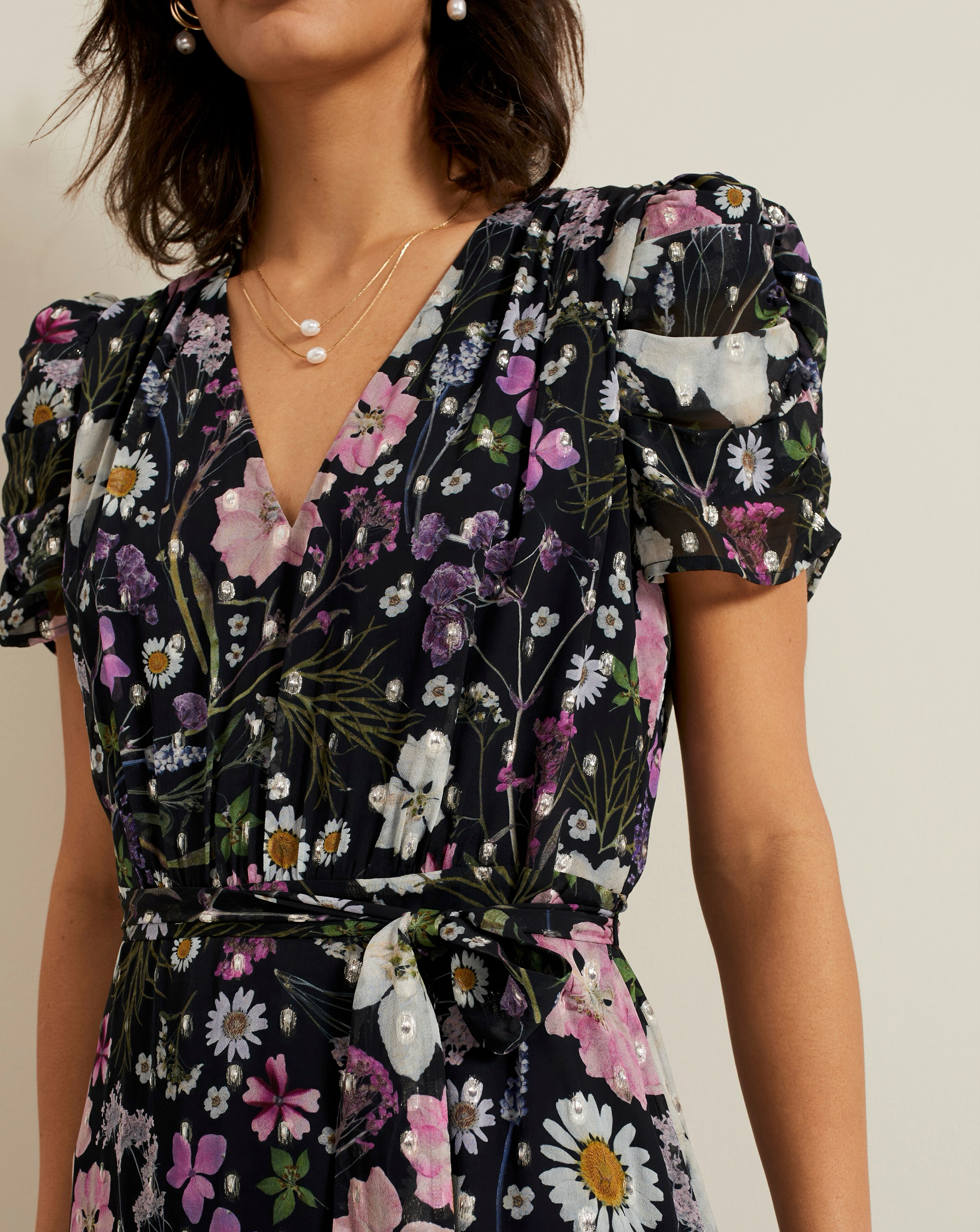 Phase Eight Azalea Print Fil Coupe Dress | Ambrose Wilson