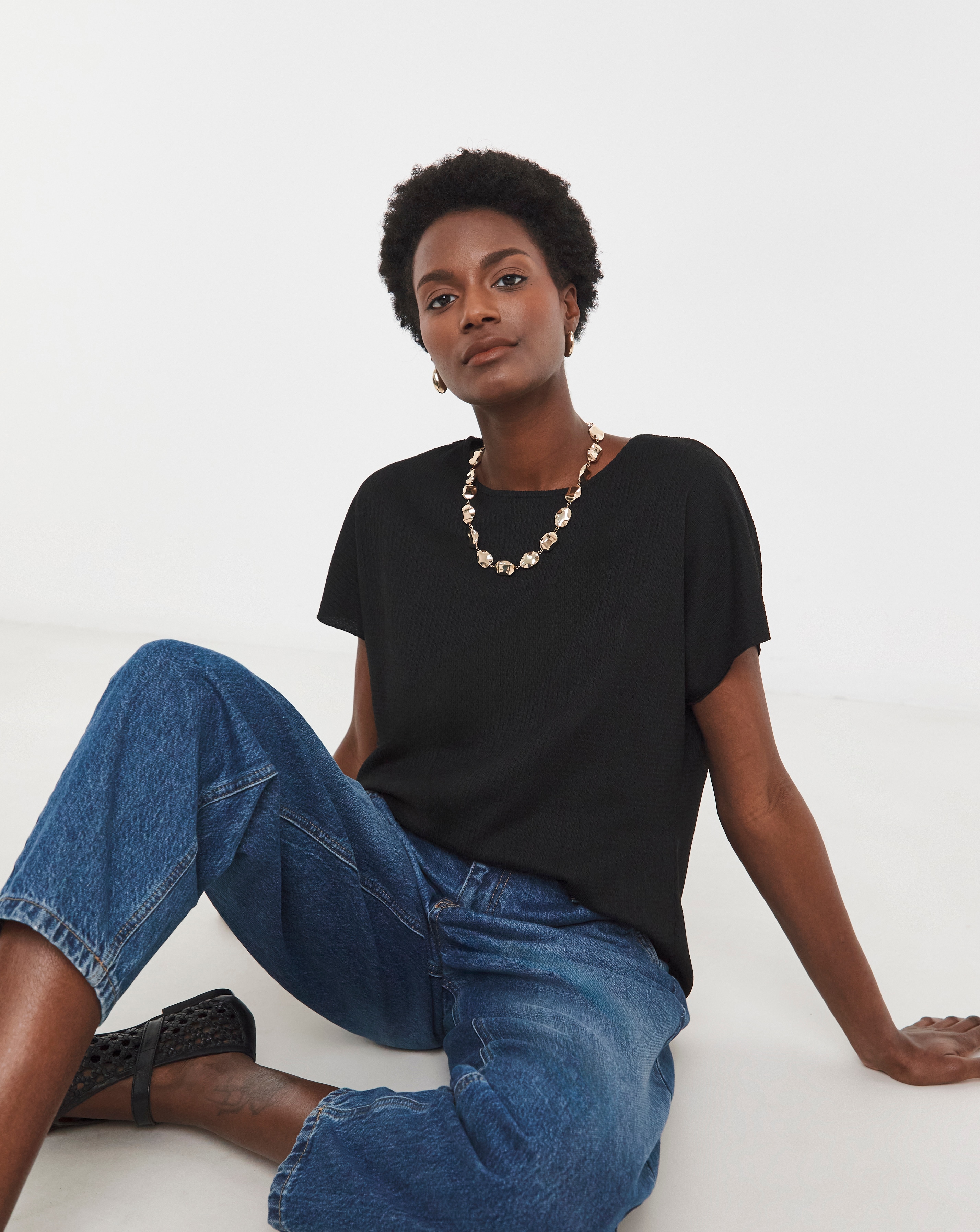 Grown on Sleeve Textured Top