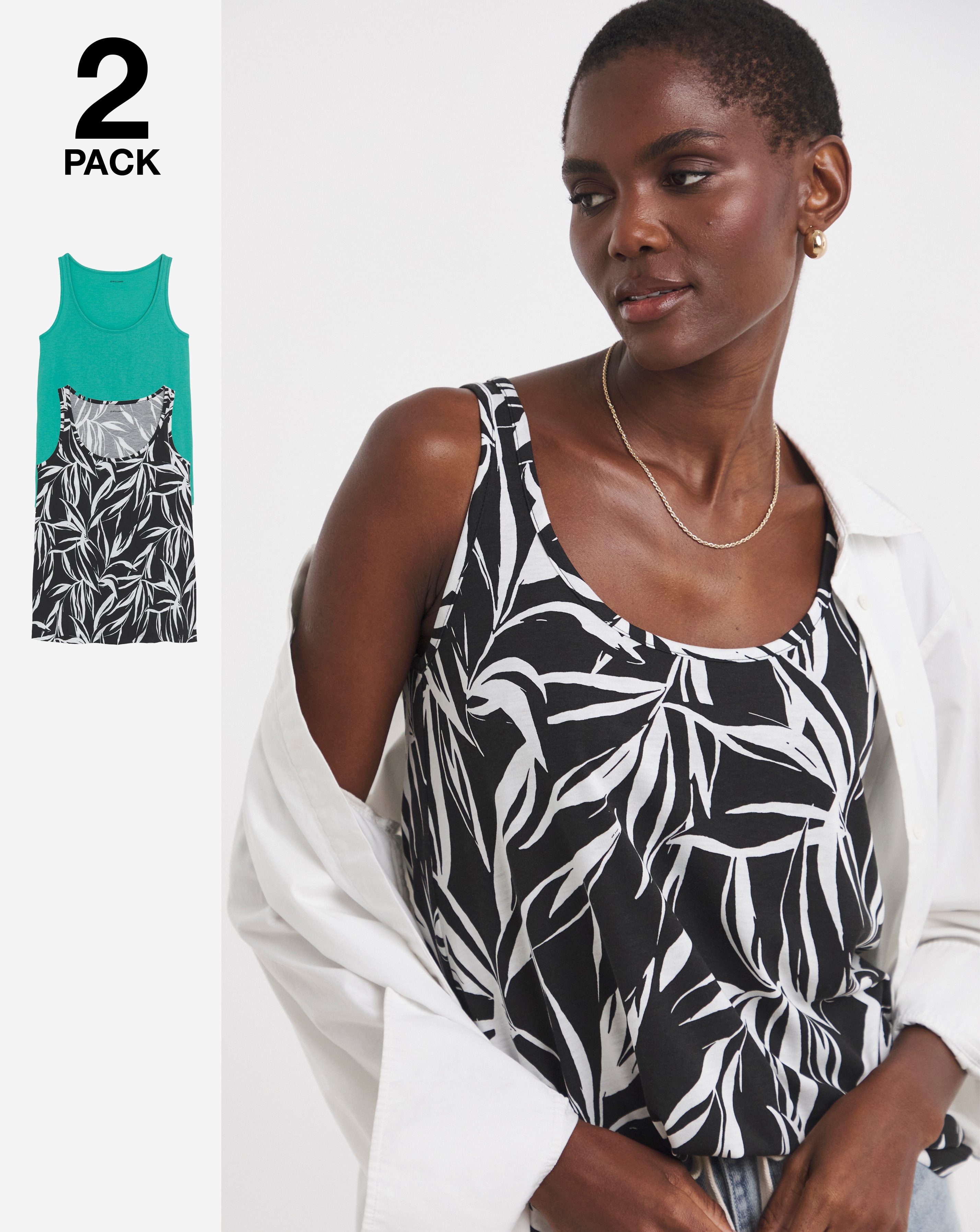 2 Pack Sleeveless Swing Vests