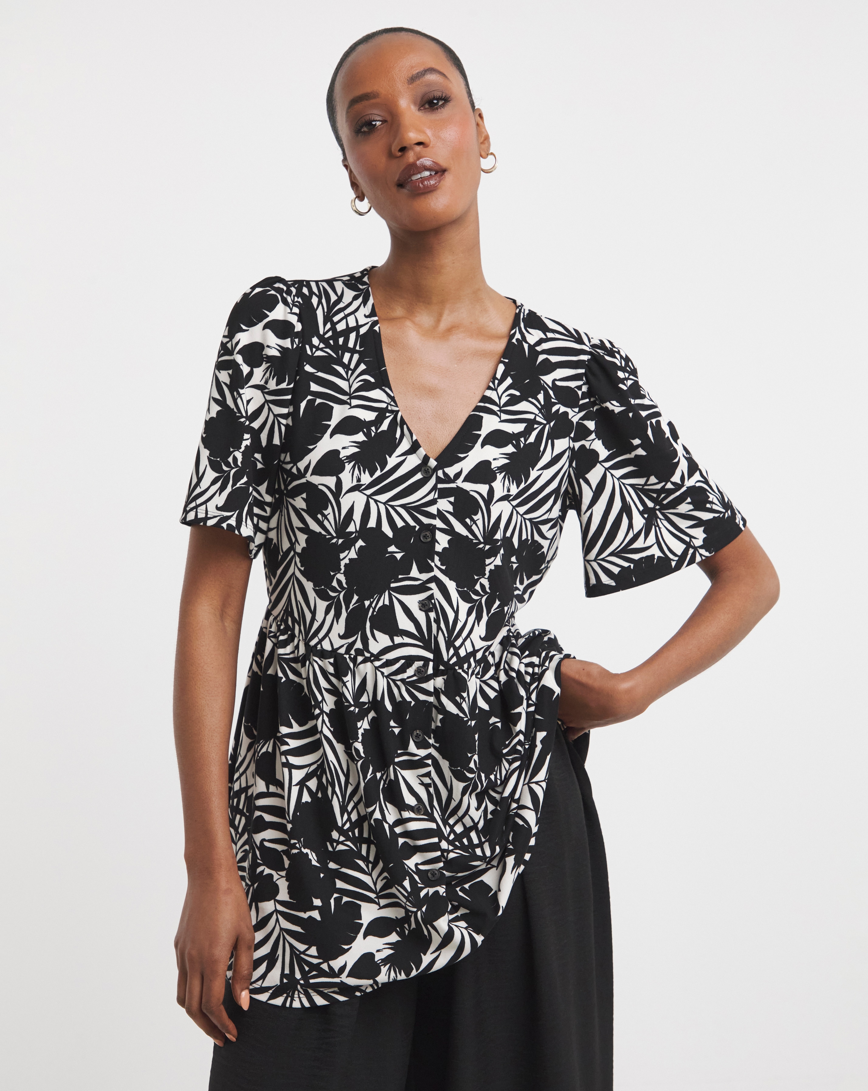 Angel Sleeve Longline Top