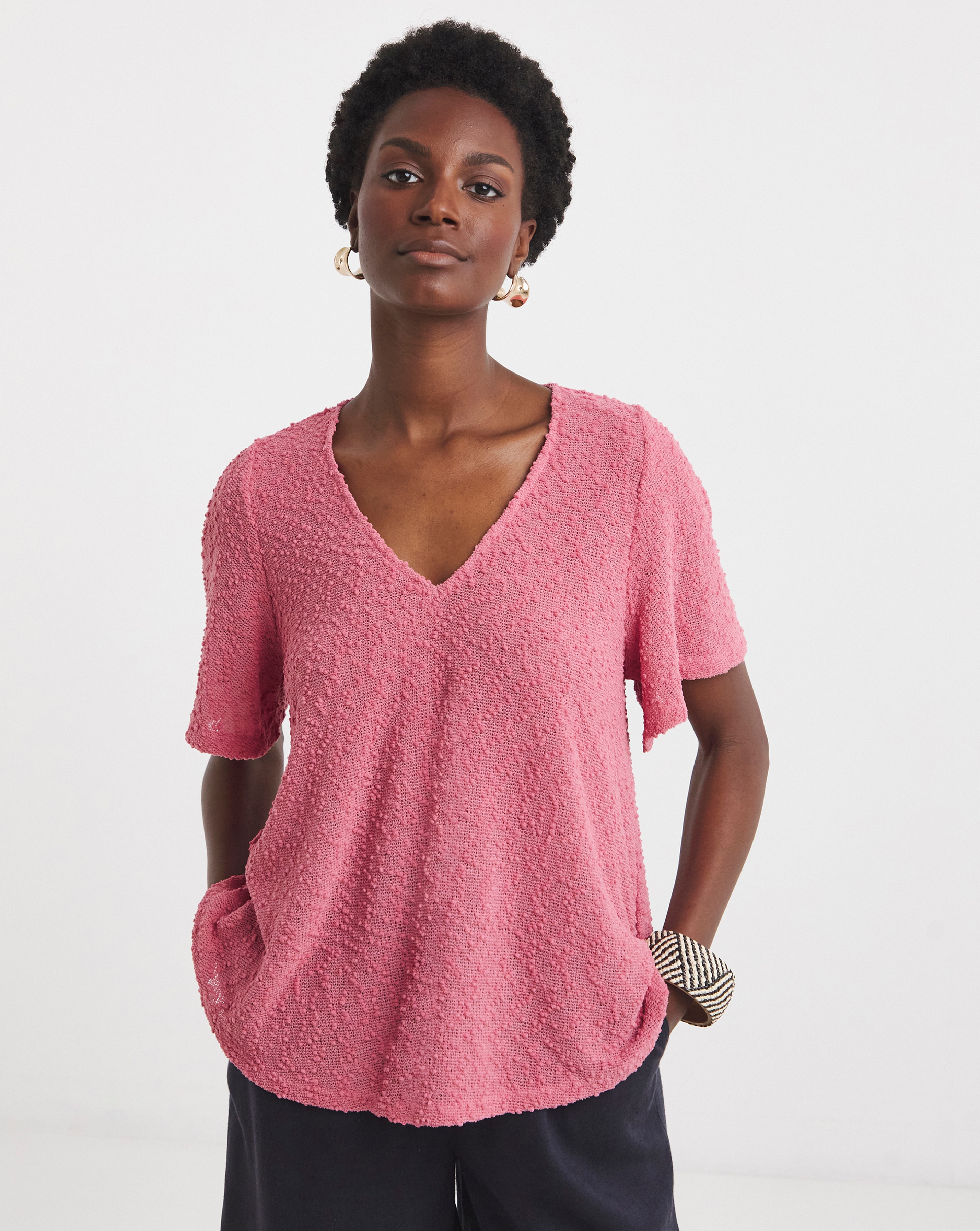 Boucle Angel Sleeve Top