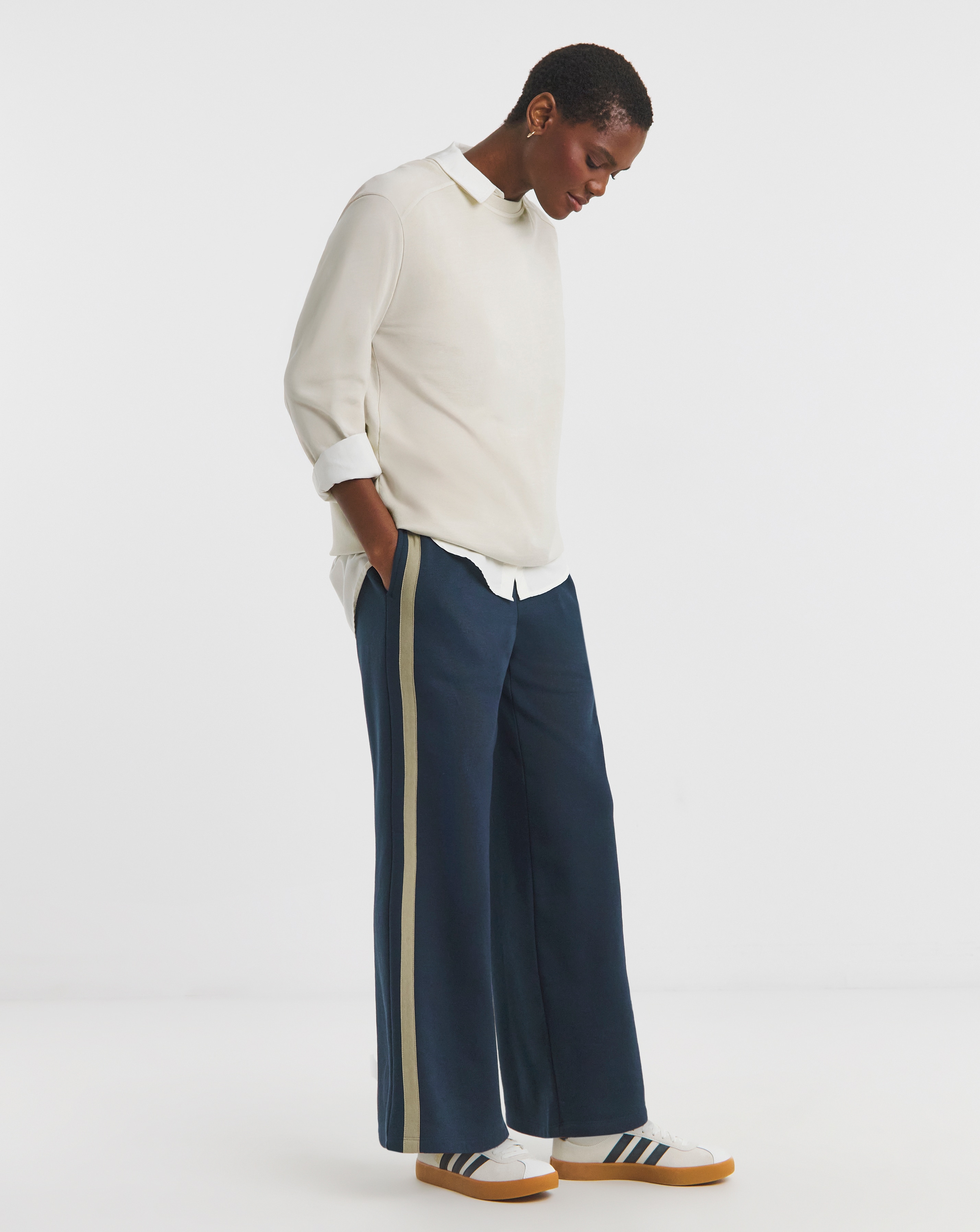 Side Stripe Wide Leg Jogger