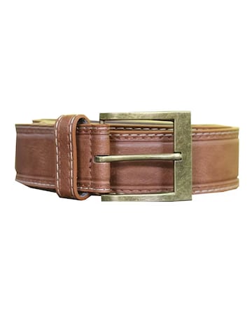 D555 Big & Tall Dylan Bonded Leather Belt 3.8 Cm Width - Tan