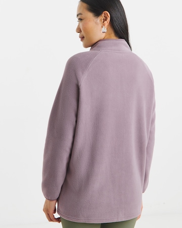 Zip Through Longline Fleece