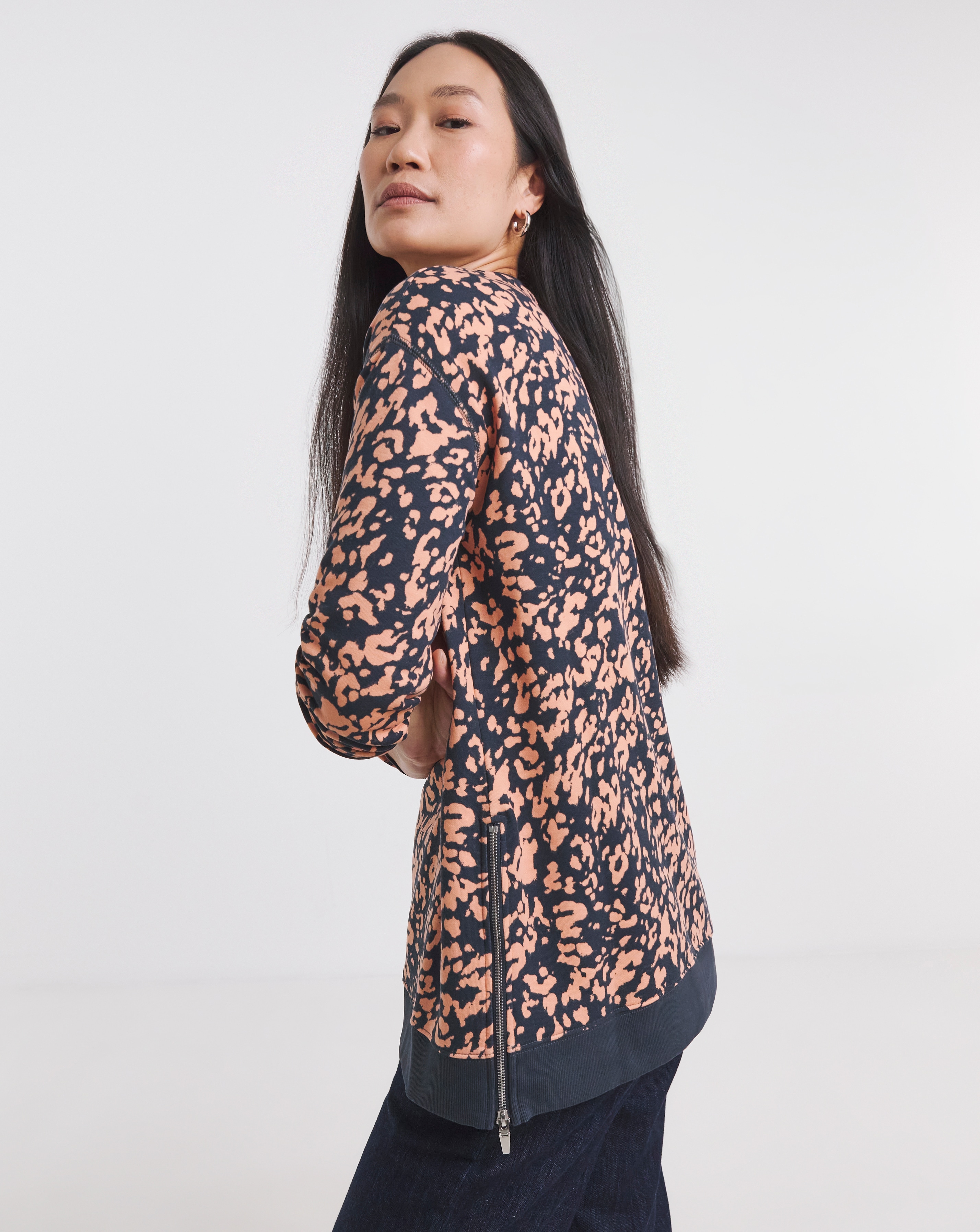 Side Zip Longline Sweat