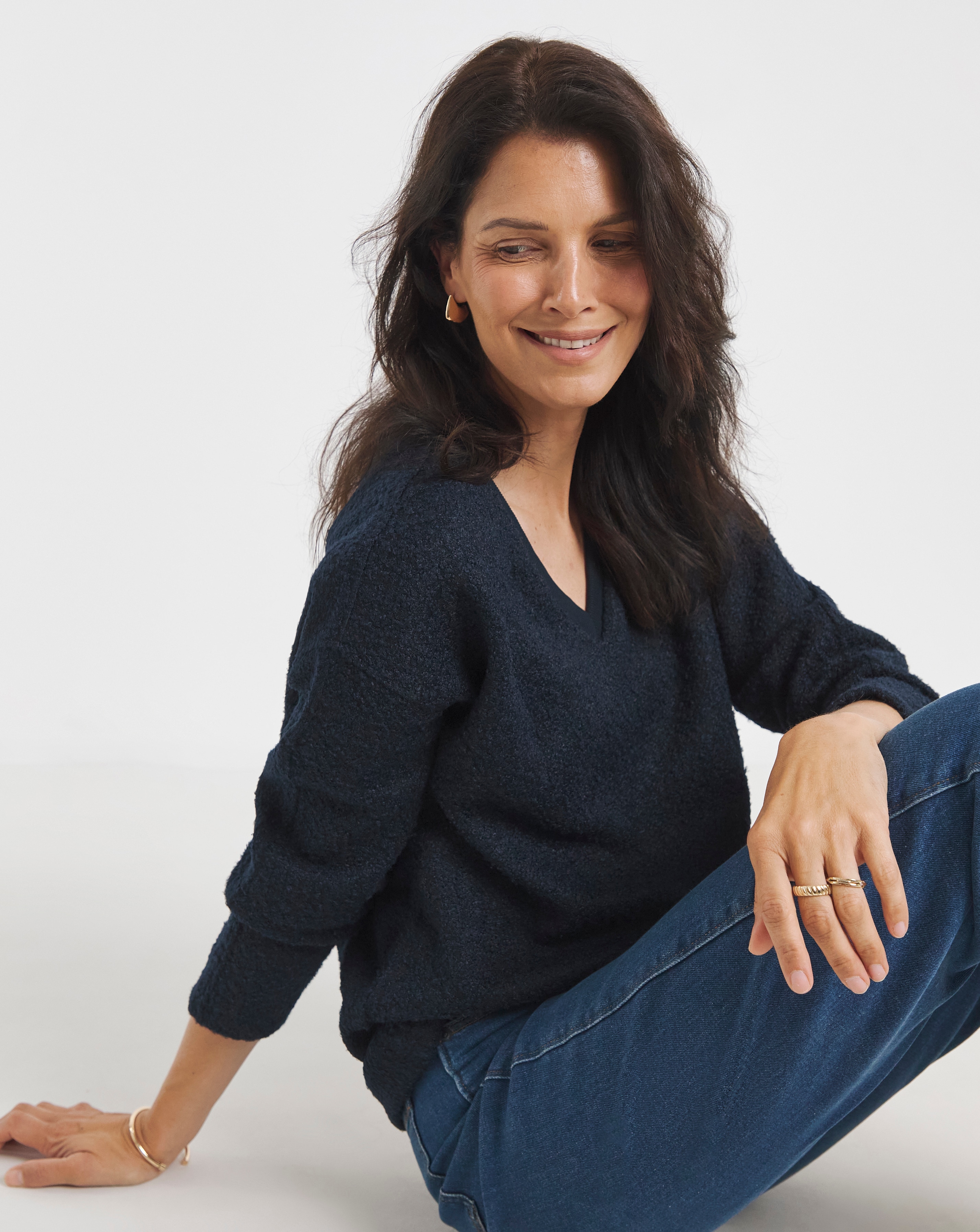 Boucle Supersoft V-Neck Sweatshirt