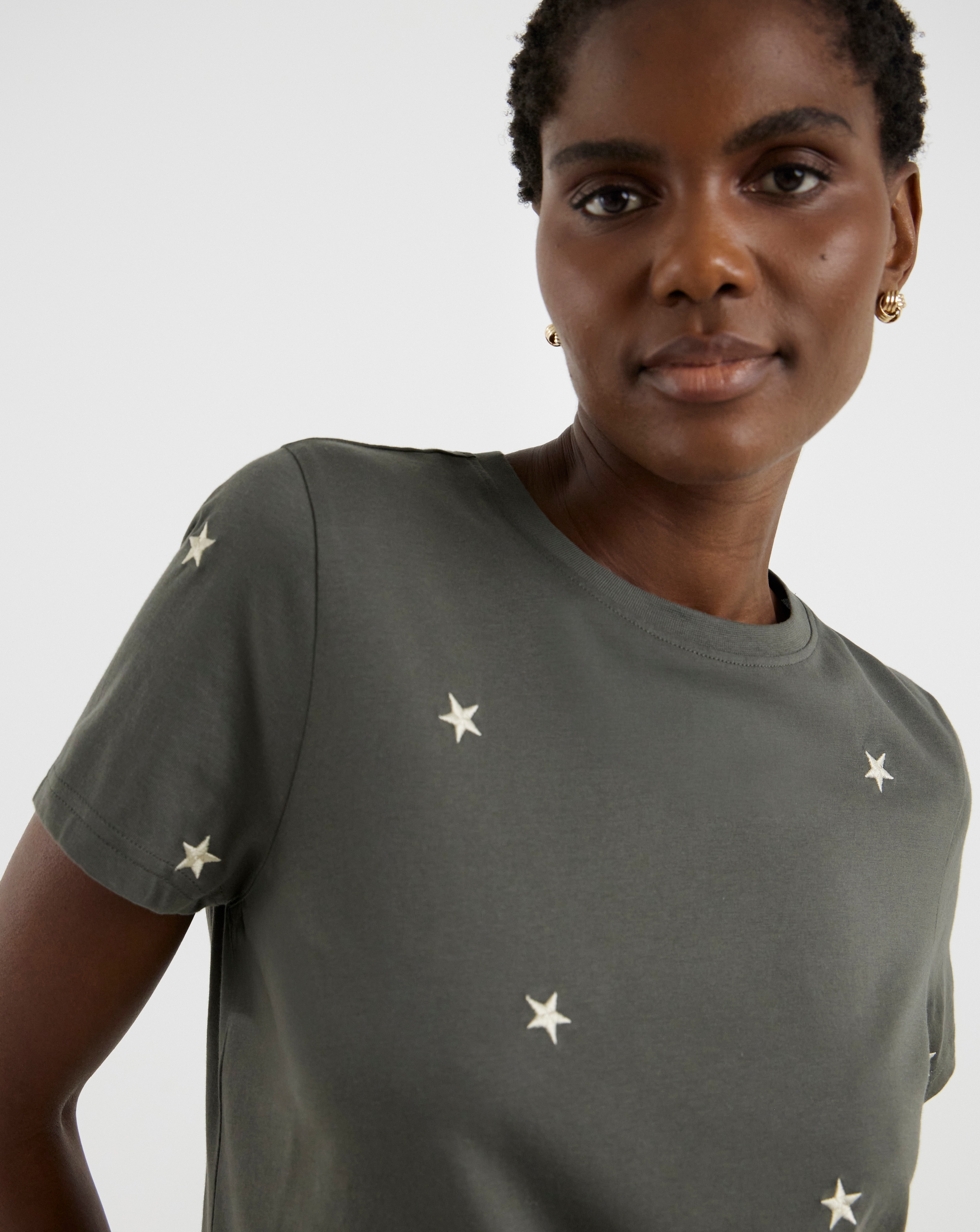 Star Embroidered T-Shirt