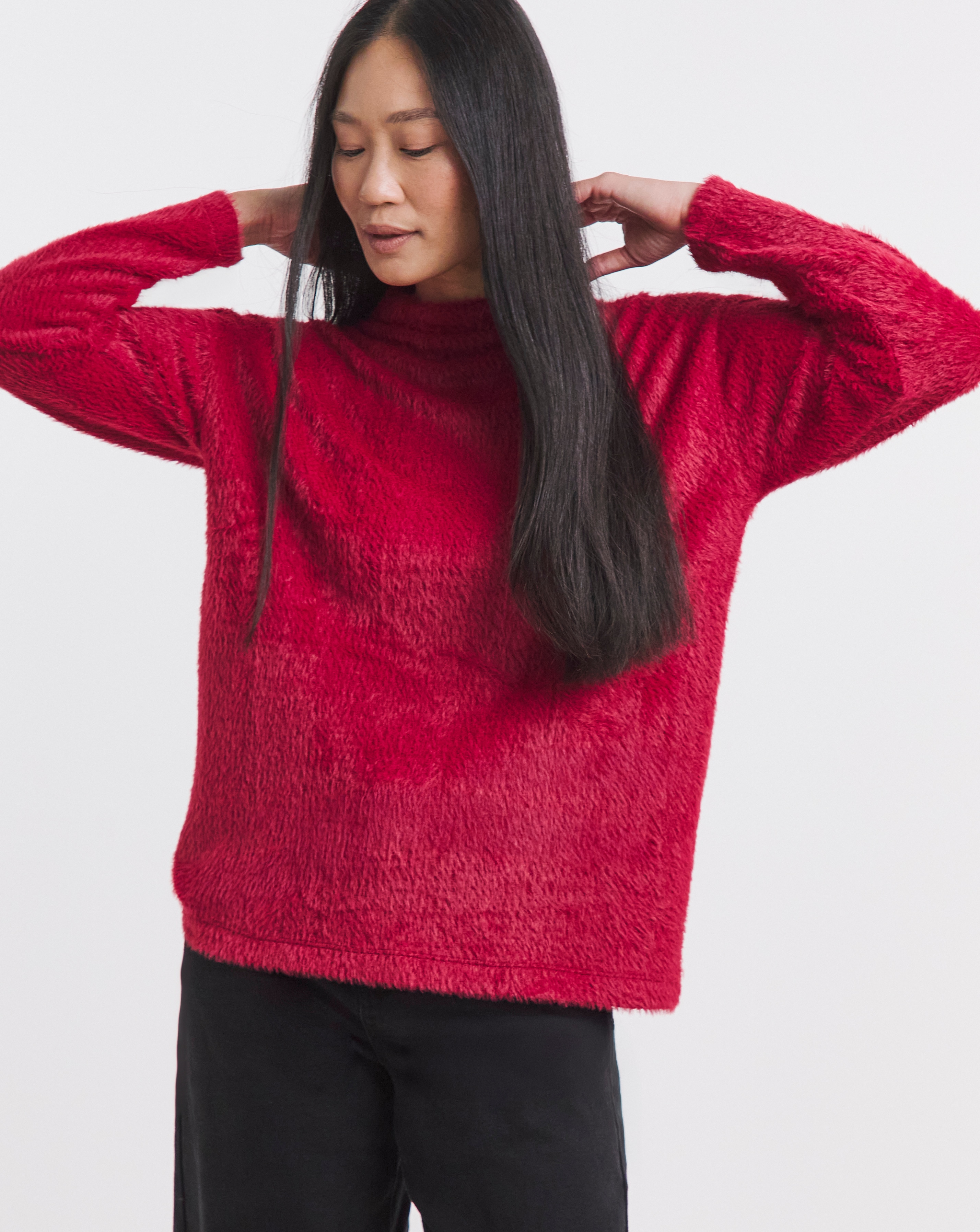 Brushed High Neck Soft Touch Top