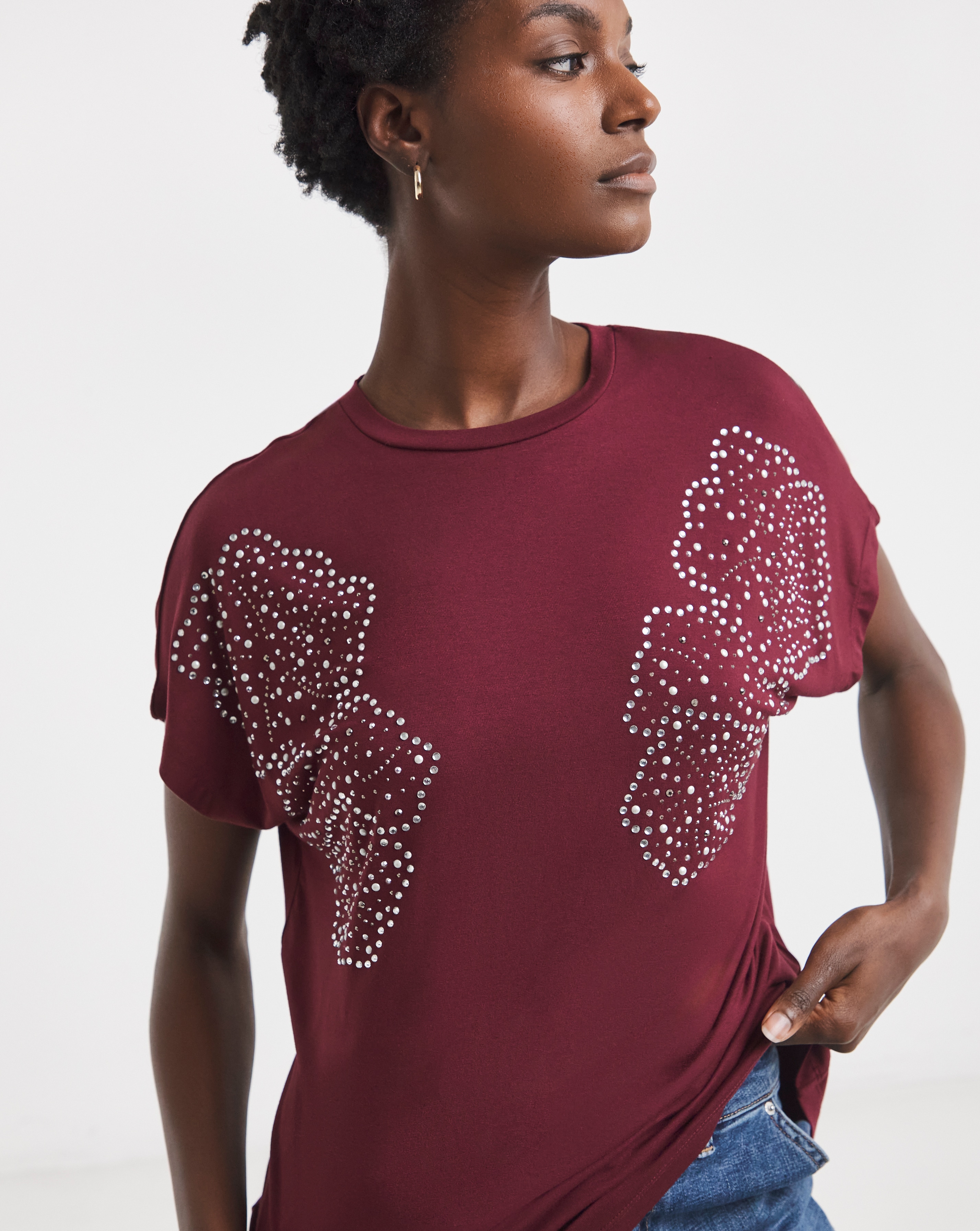 Floral Embellished T-Shirt