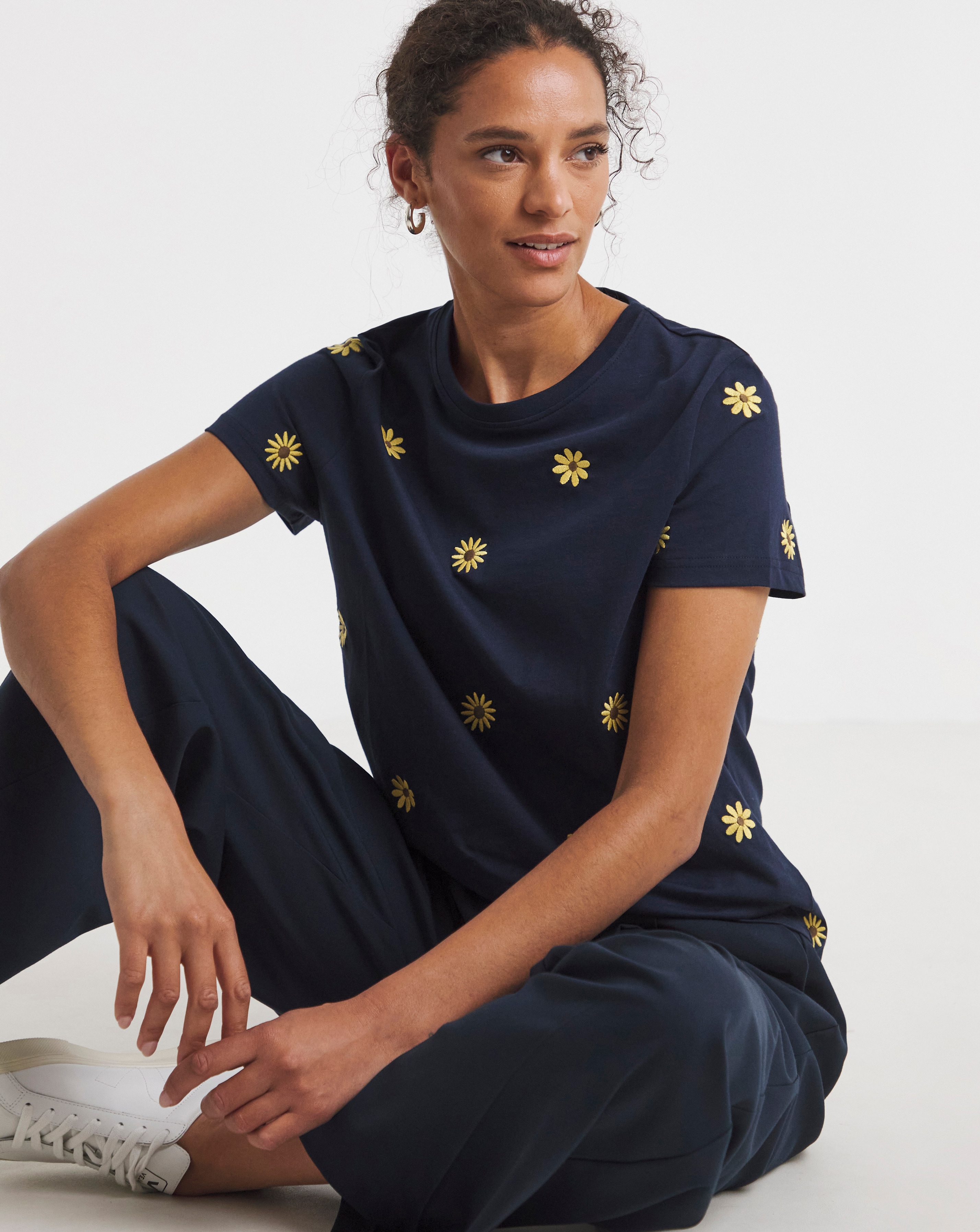 Floral Embroidered T-Shirt