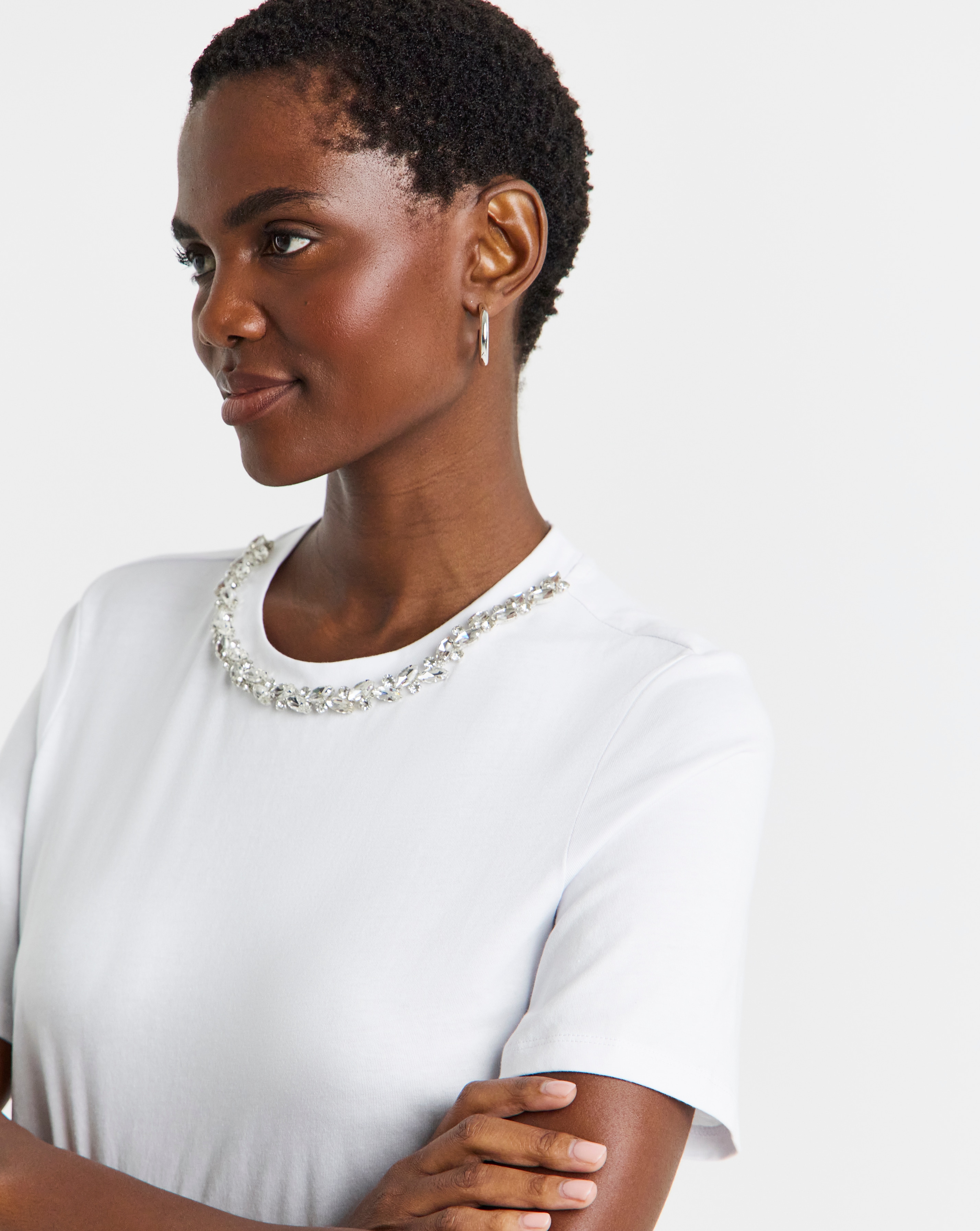 Necklace Trim T-Shirt