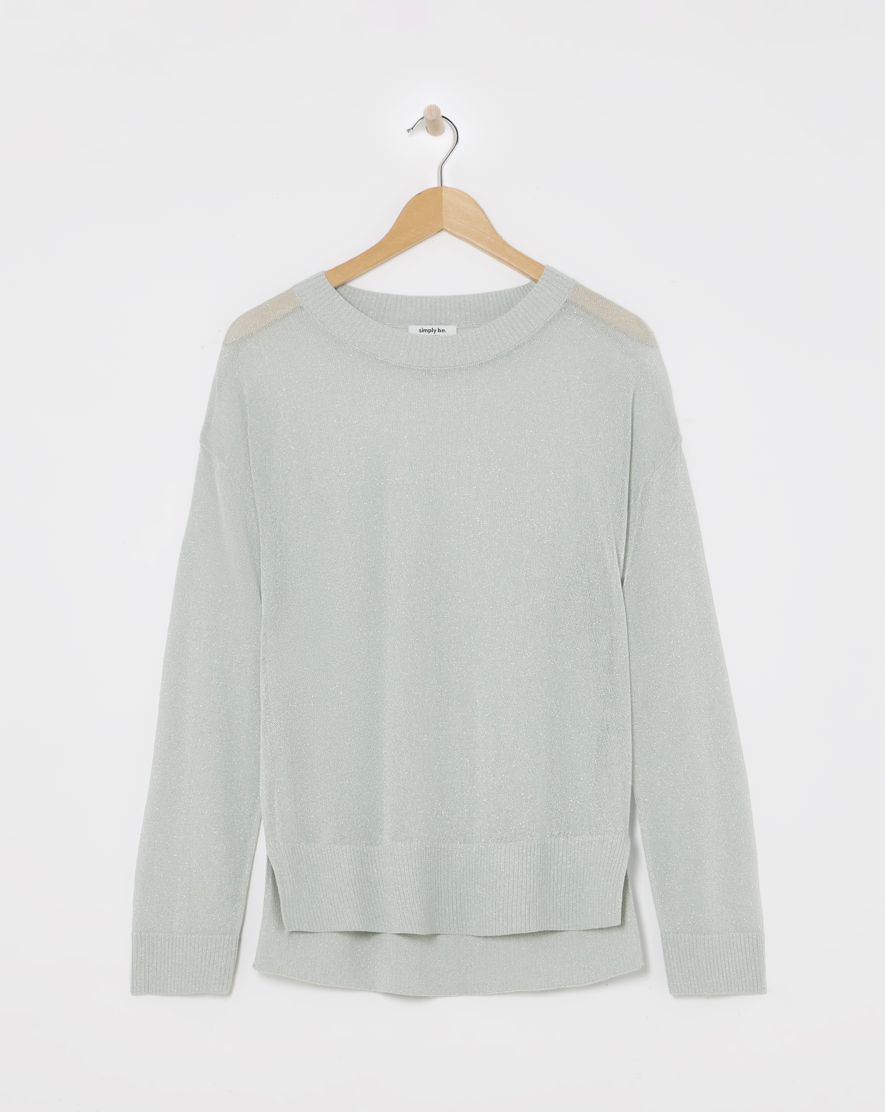 Silver Sheer Glitter Knit Jumper