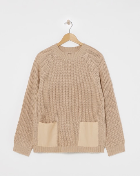 Hybrid Contrast Pocket Detail Jumper