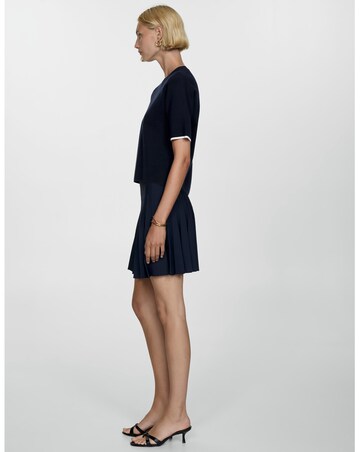 Mango Short Sleeved Sweater with Contrast Trims