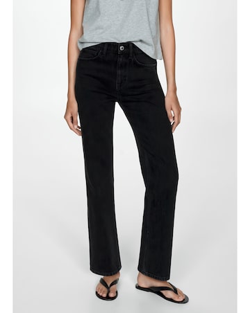 Mango Medium-Rise Straight Fit Jeans