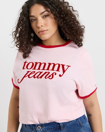 Tommy Jeans Slim Script Ringer Tee