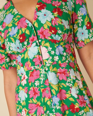 Nobody's Child Alexa Midi Dress Lily Floral Green