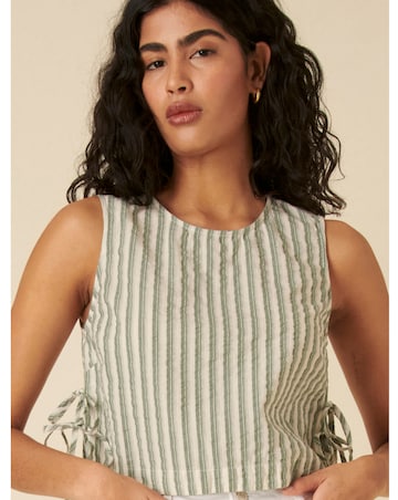 Nobody's Child Green Stripe Swing Top