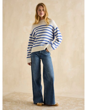 Joules Stripe Jumper with Side Panel