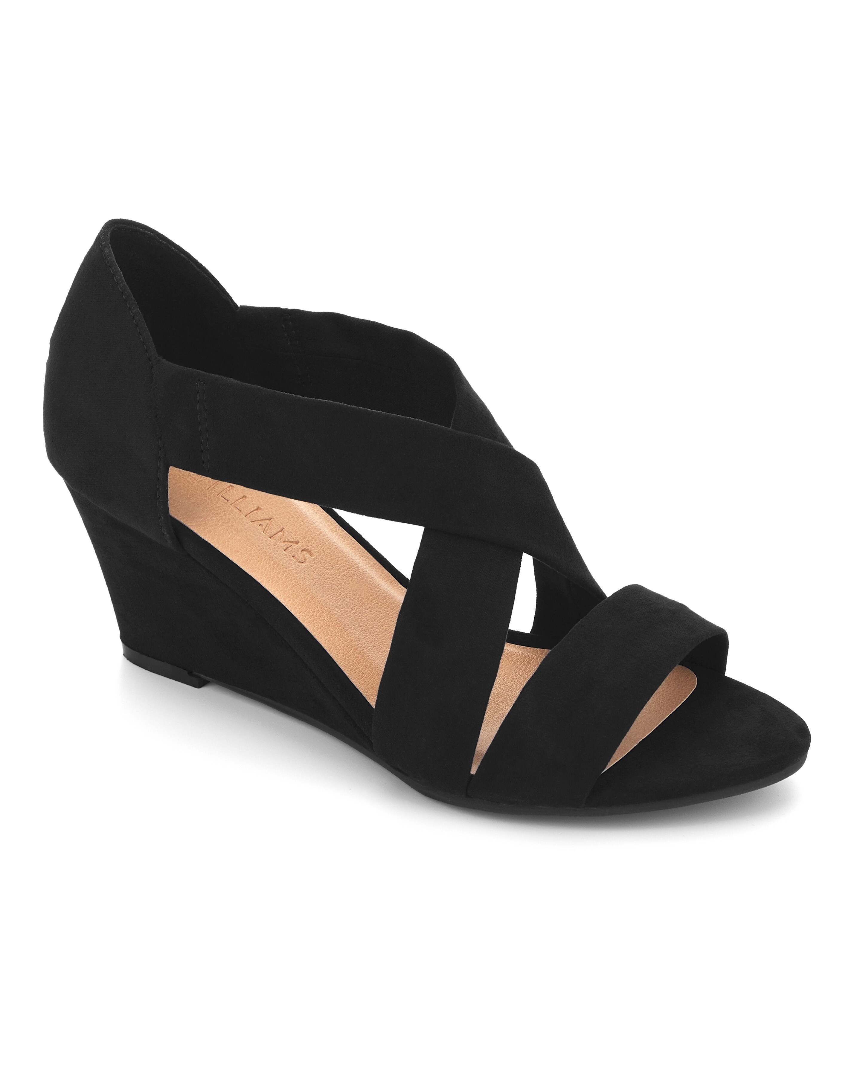 Soft Crossover Wedge Sandals E Fit | Ambrose Wilson