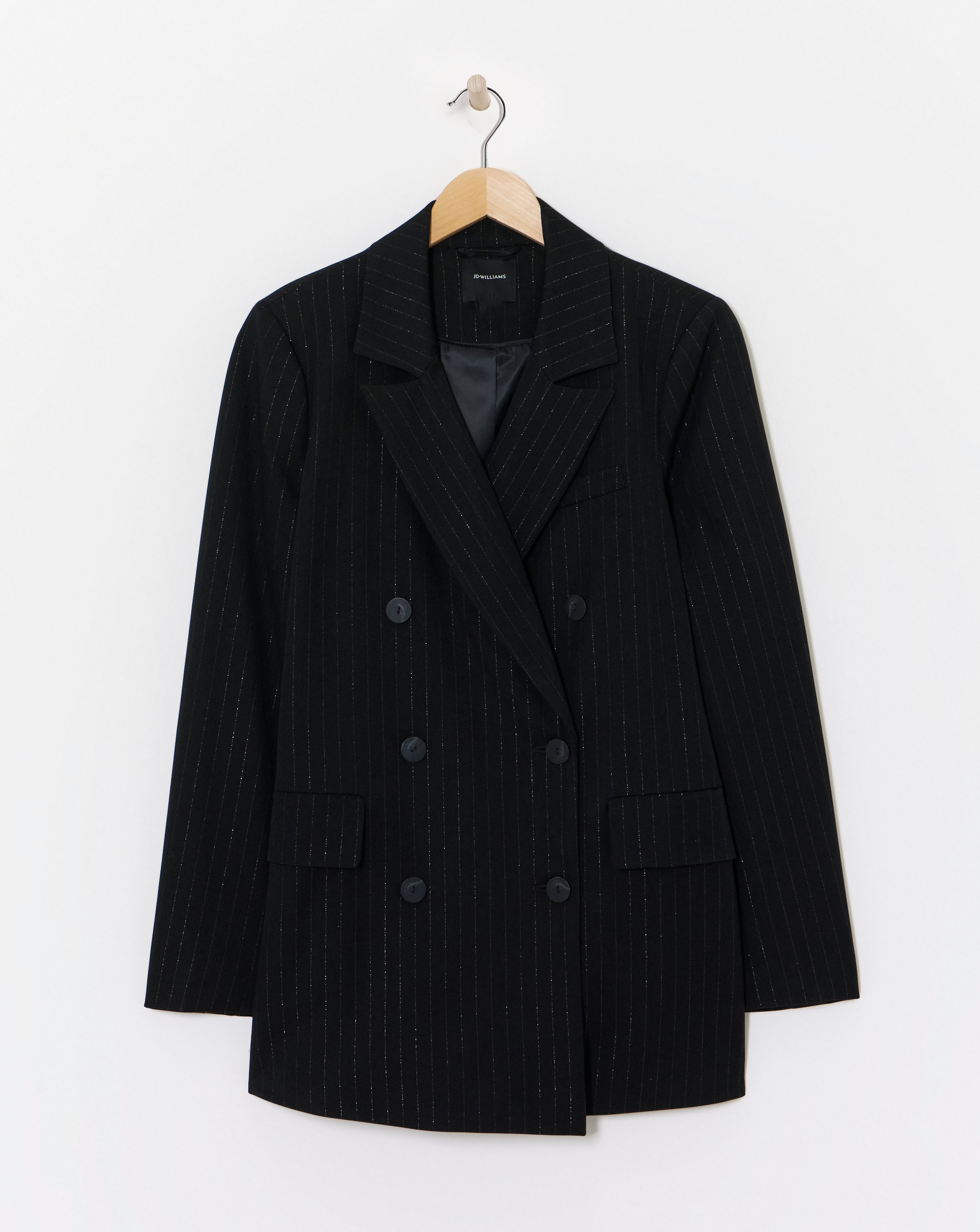 Metallic Thread Double Breasted Blazer