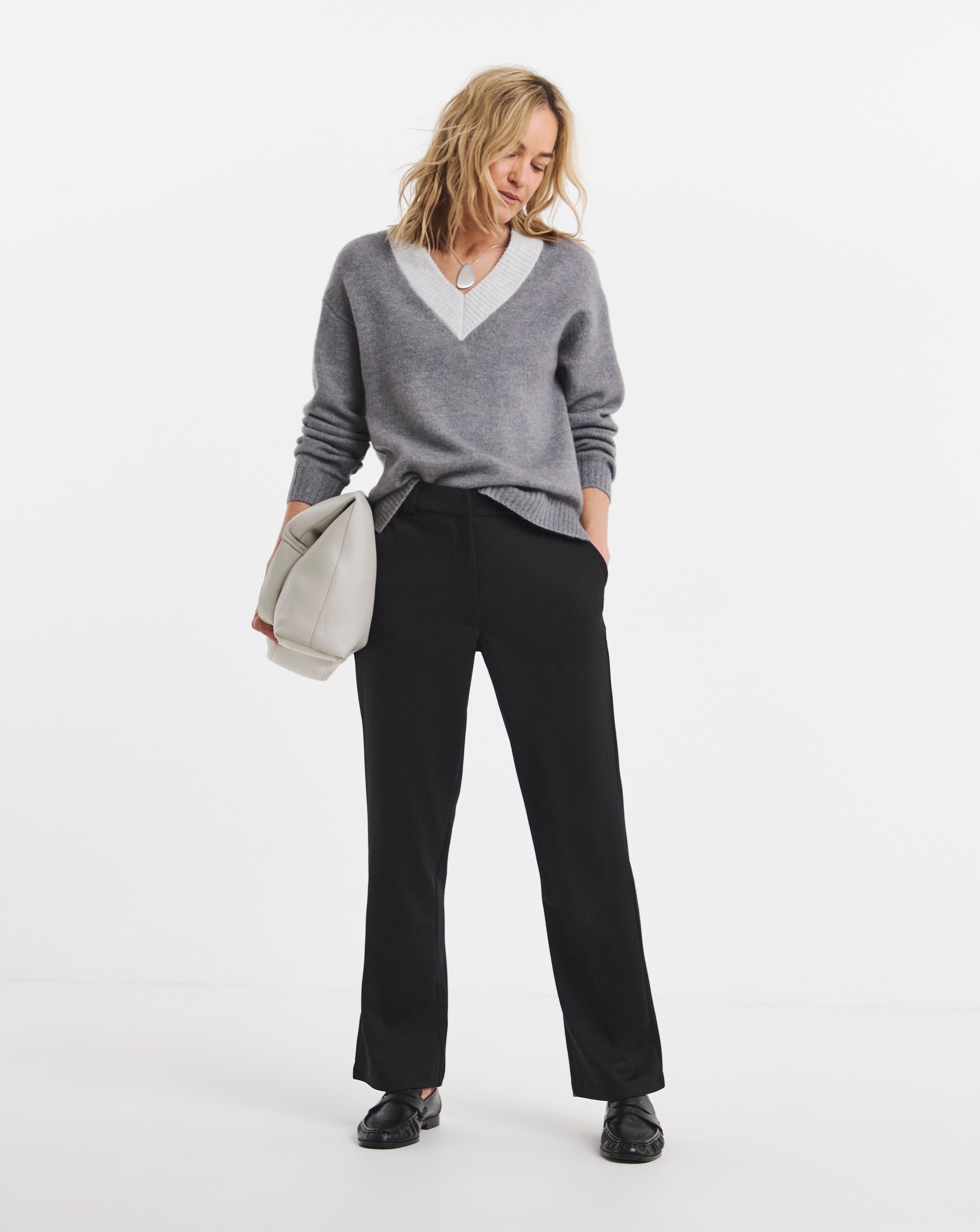 Jersey Straight Leg Trousers