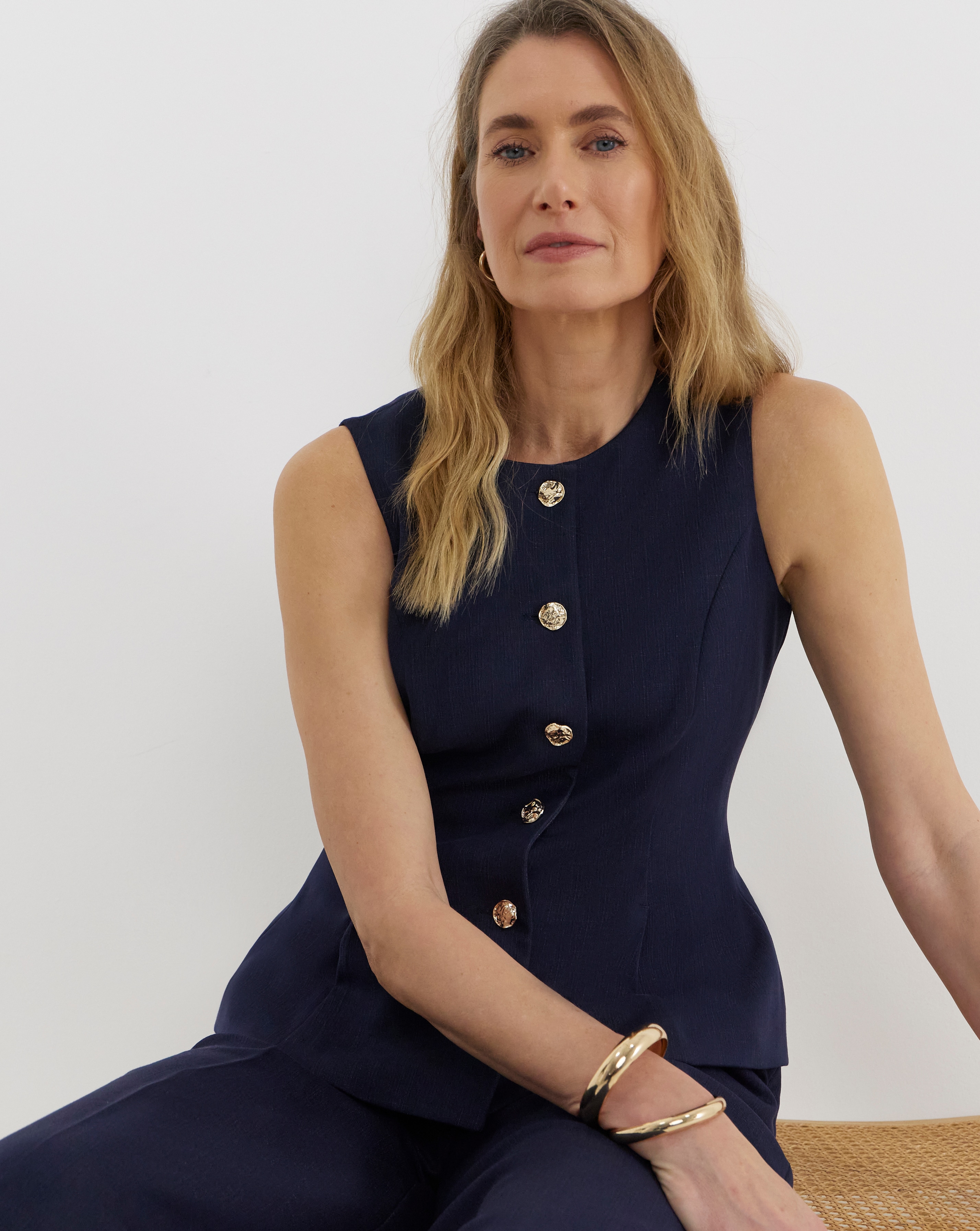 New In - Denim Look Waistcoat