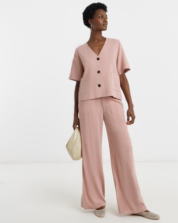 LINEN MIX STRIPE JACKET