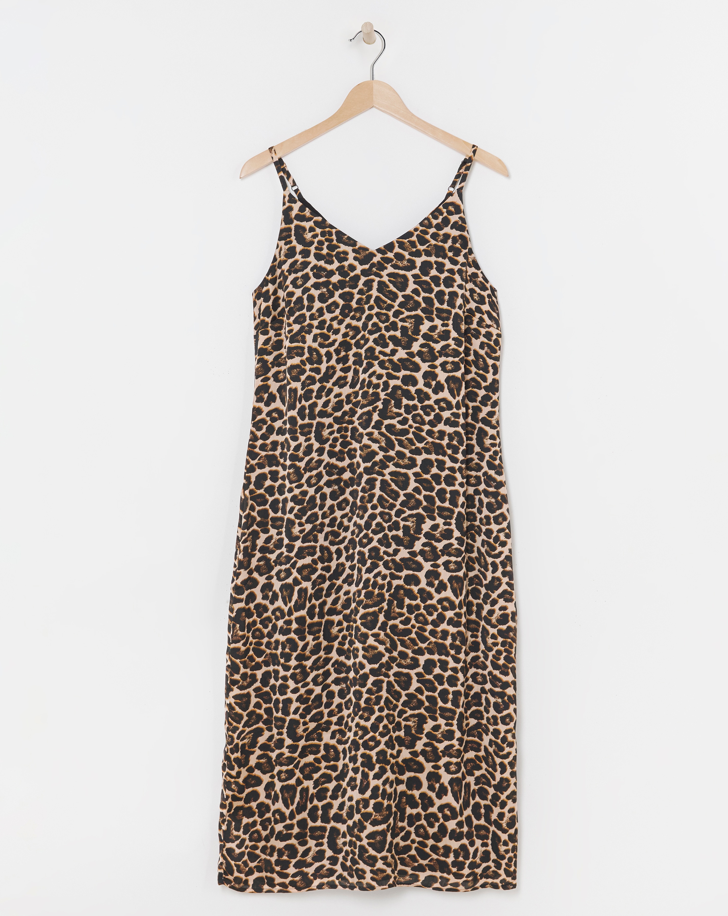 Leopard Print Cami Midi Dress