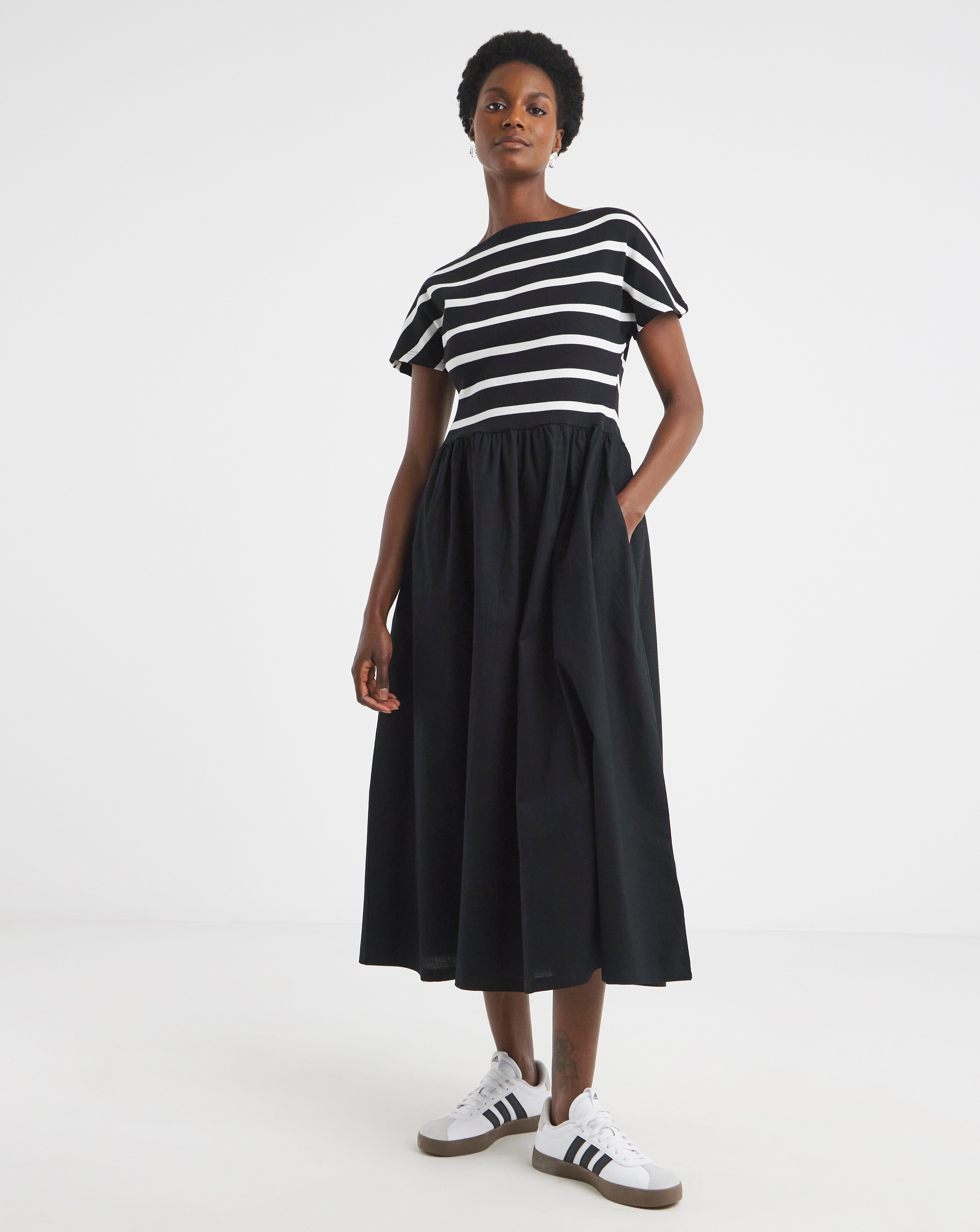 Pure Cotton Stripe Poplin Dress