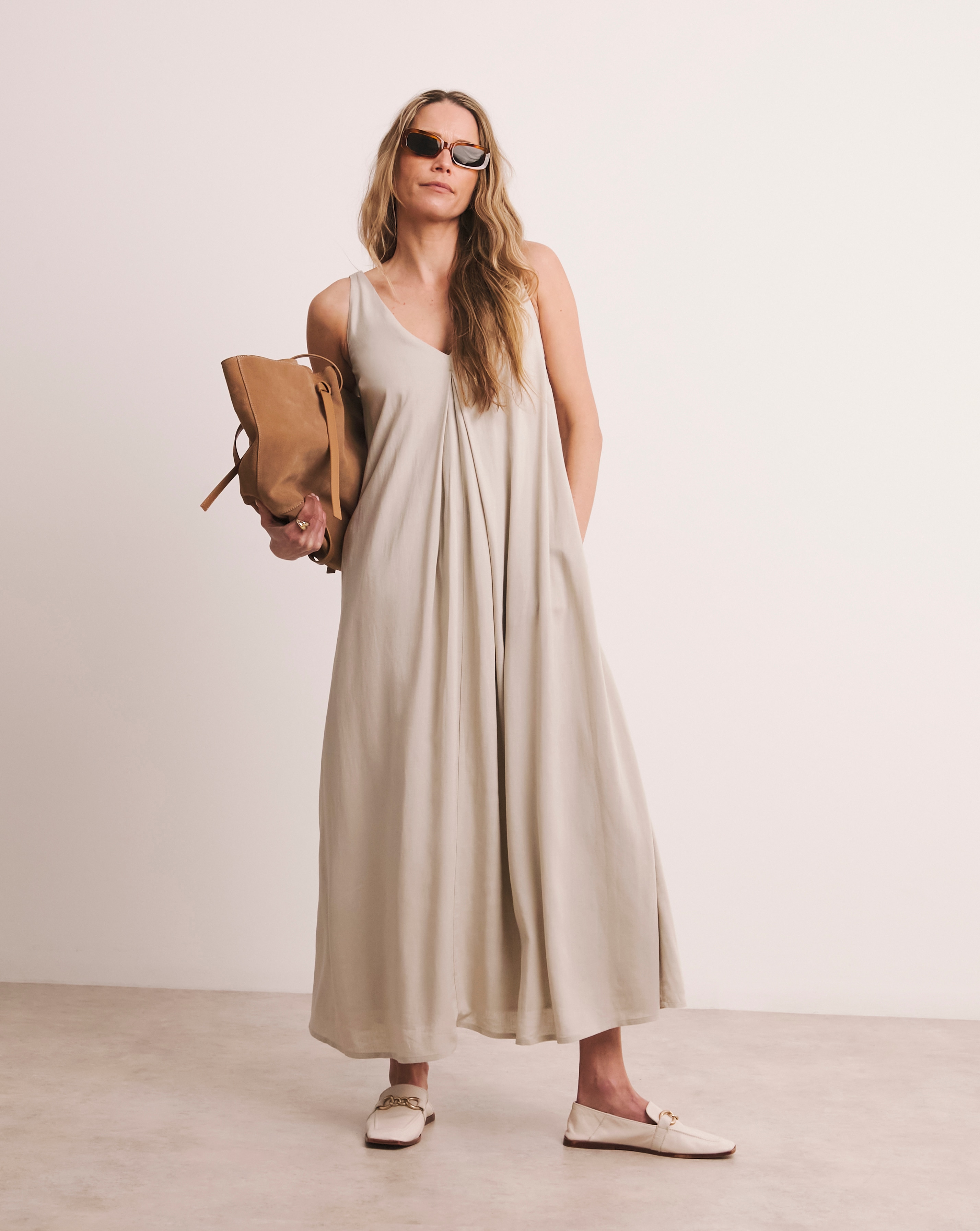 Anthology Linen Pleat Dress