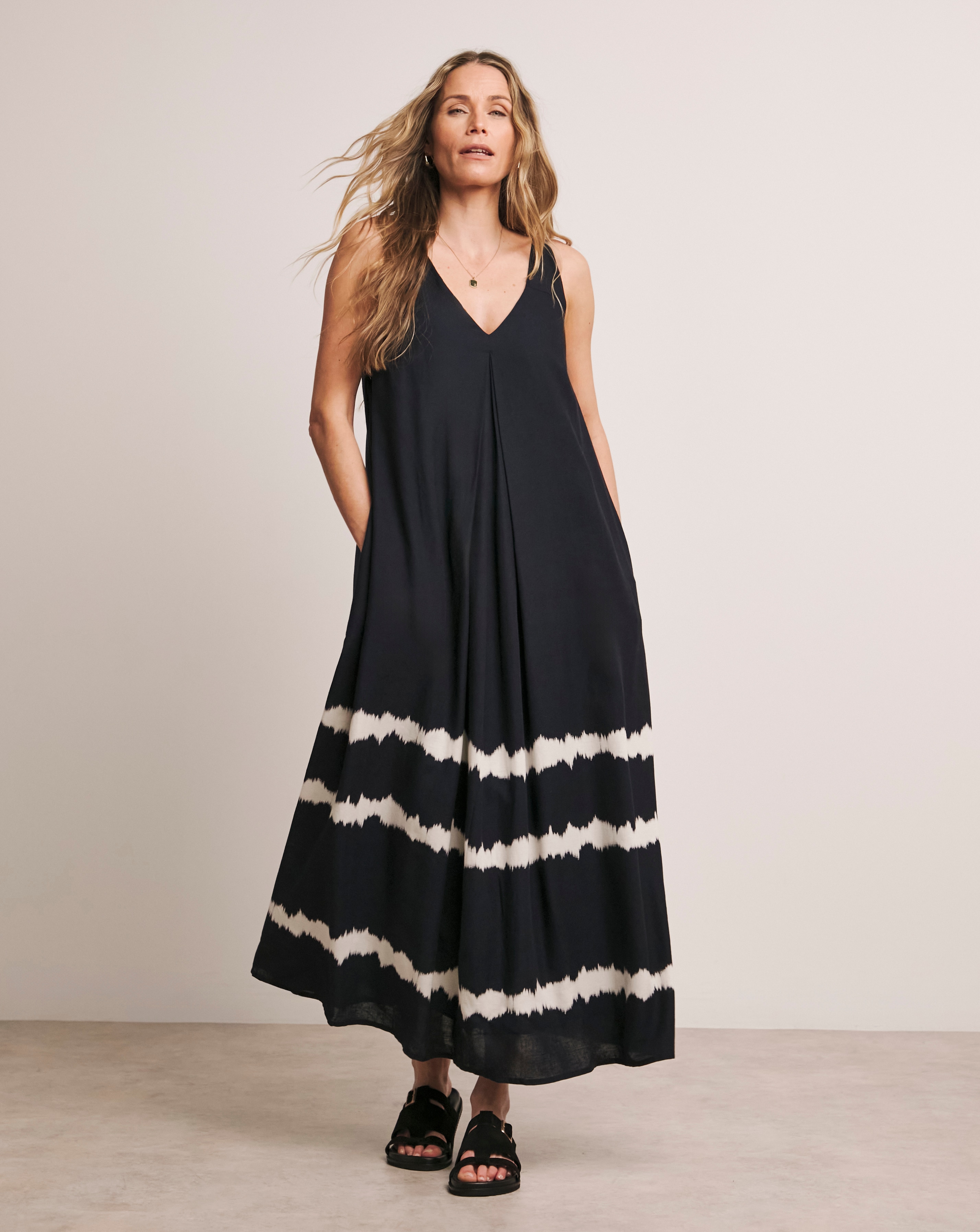 Anthology Linen Pleat Dress