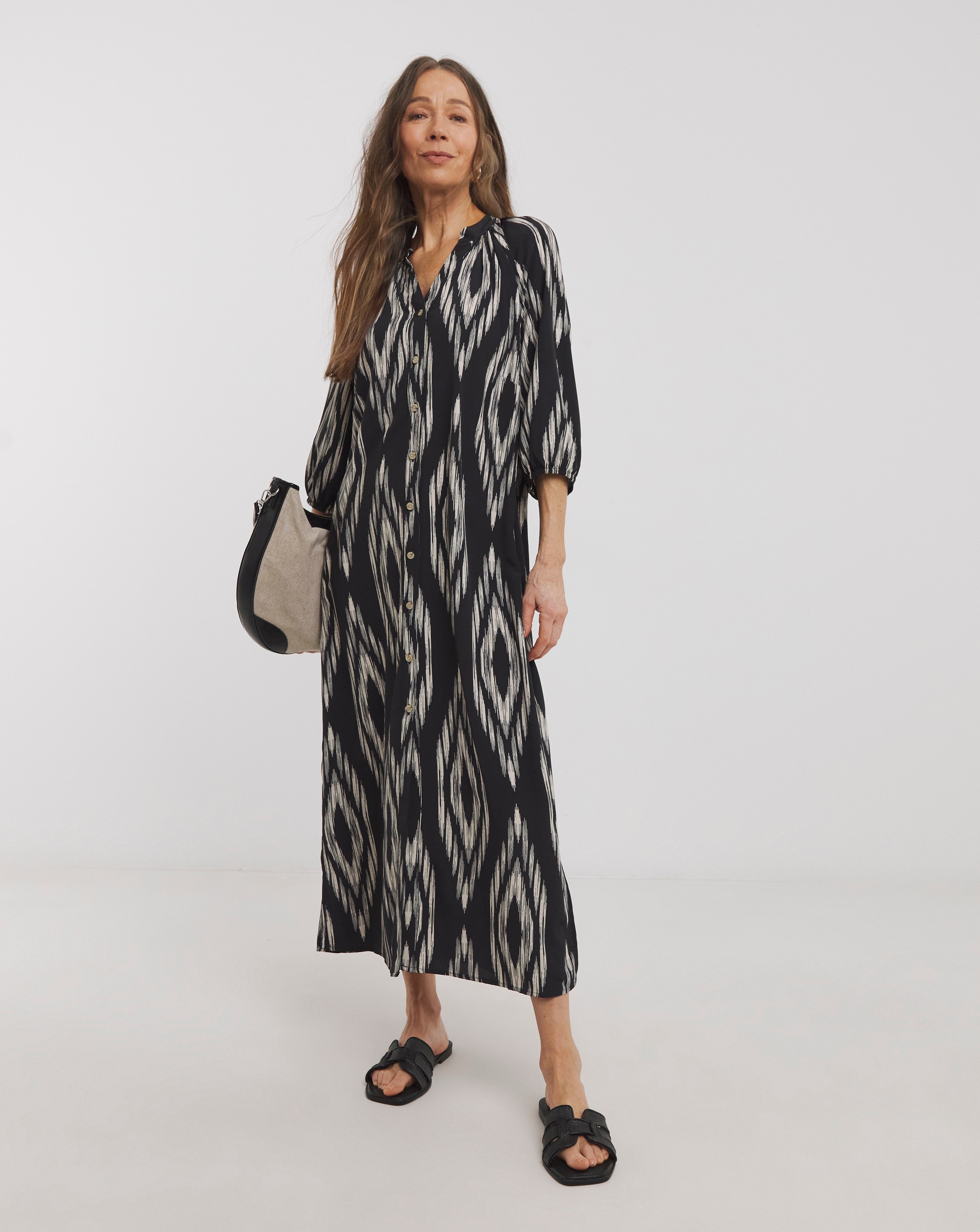 Printed Kaftan Dress
