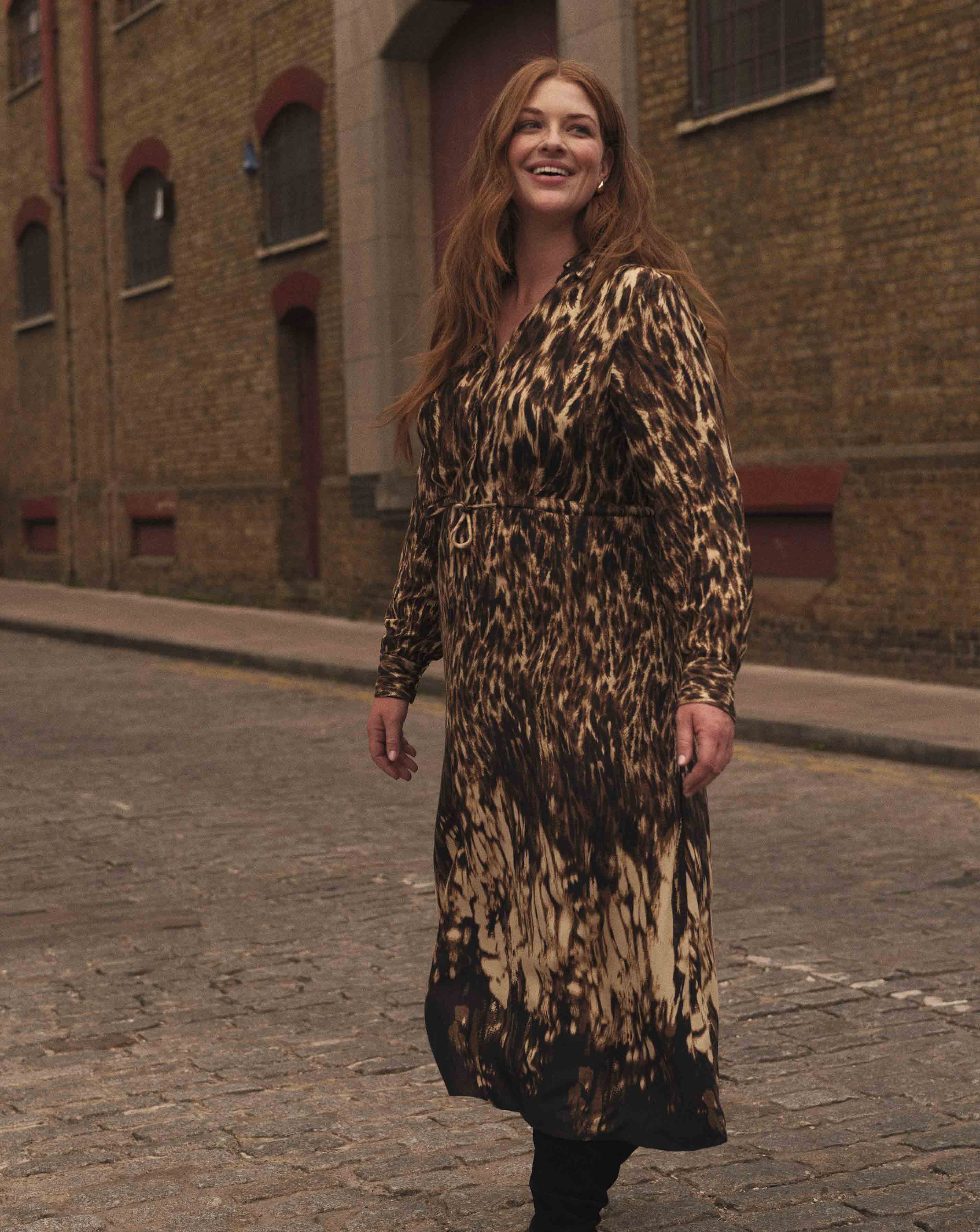 Anthology Long Sleeve Printed Maxi Dress