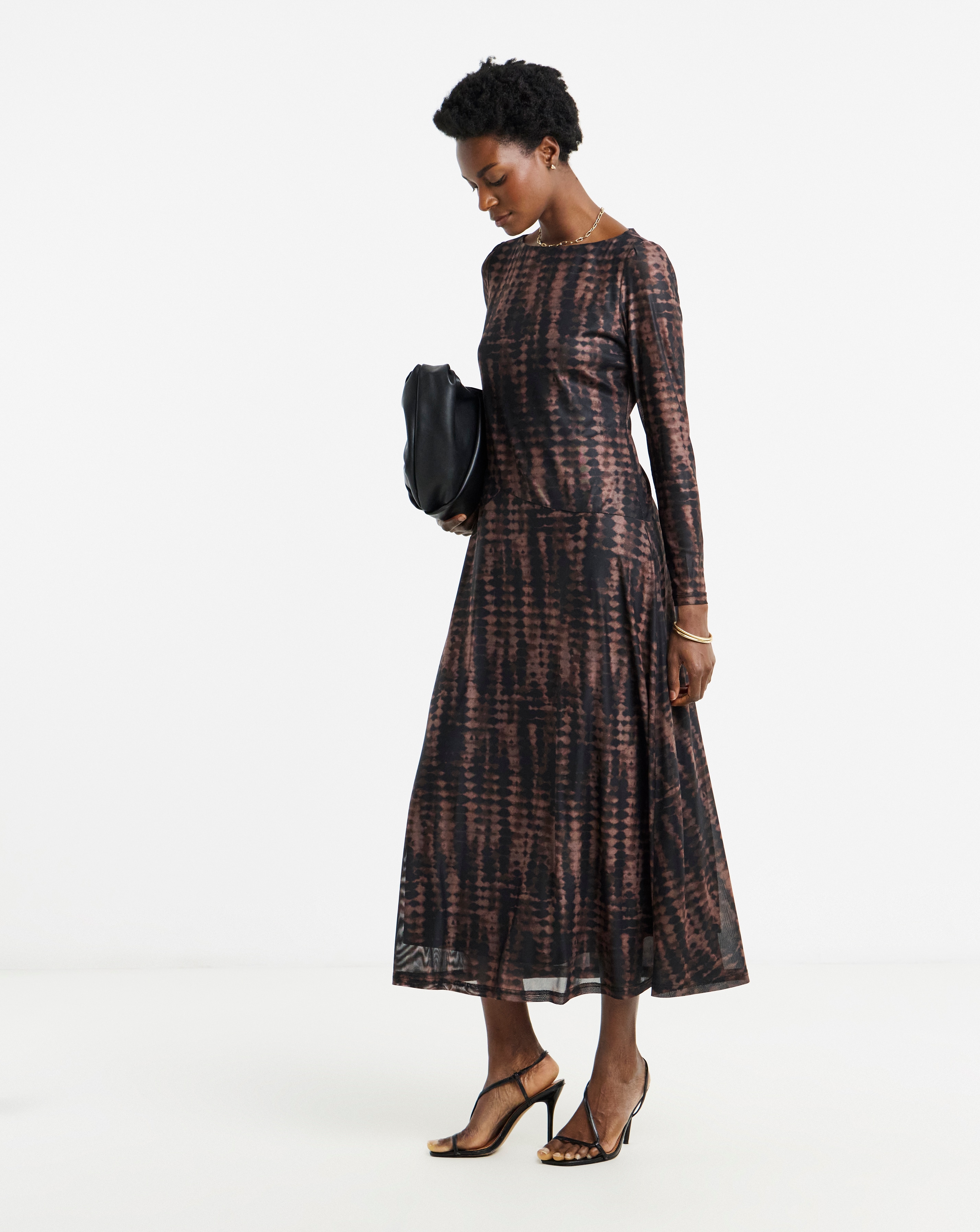 Mesh Seam Detail Care Free Dress