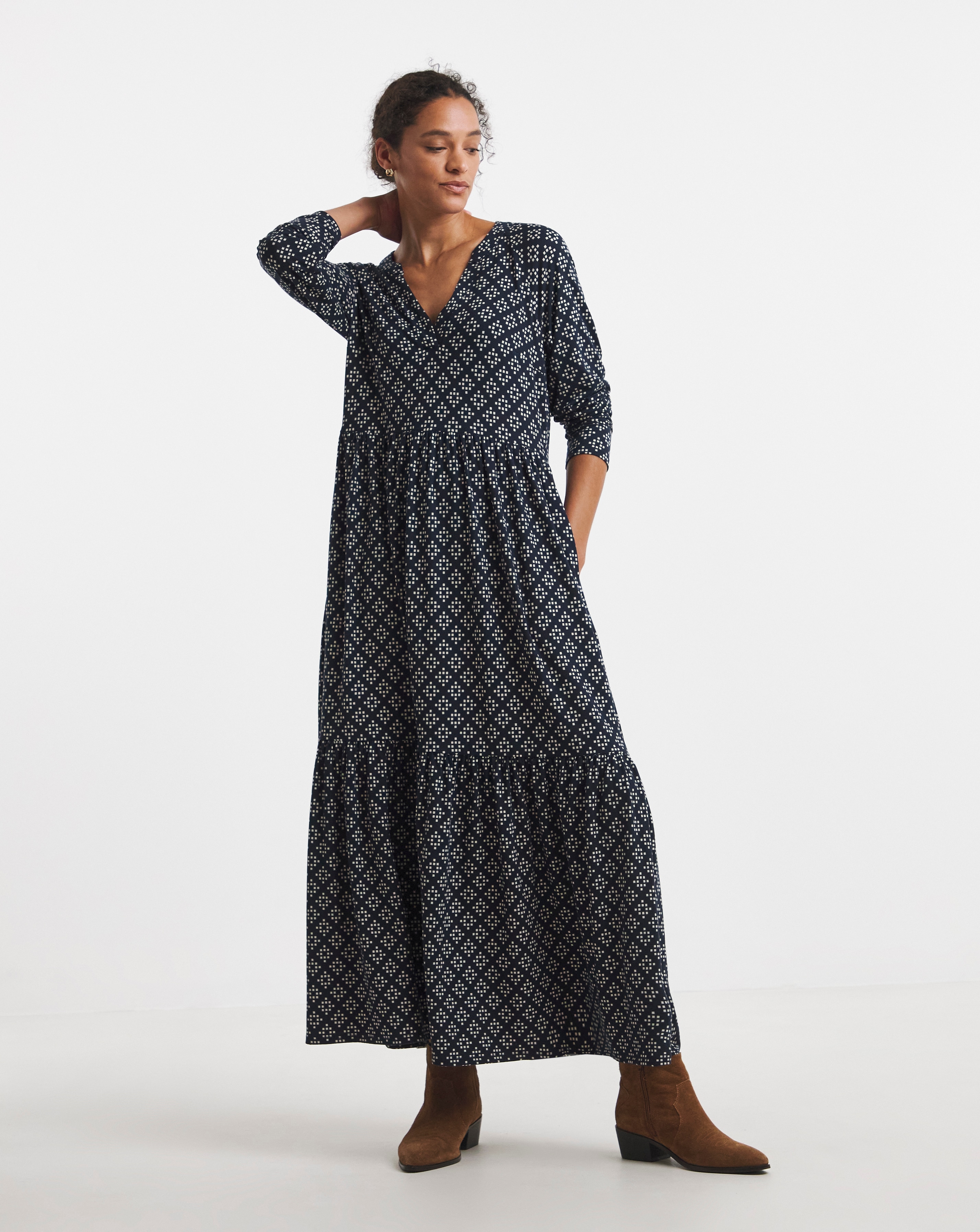 Soft Touch Notch Neck Dress