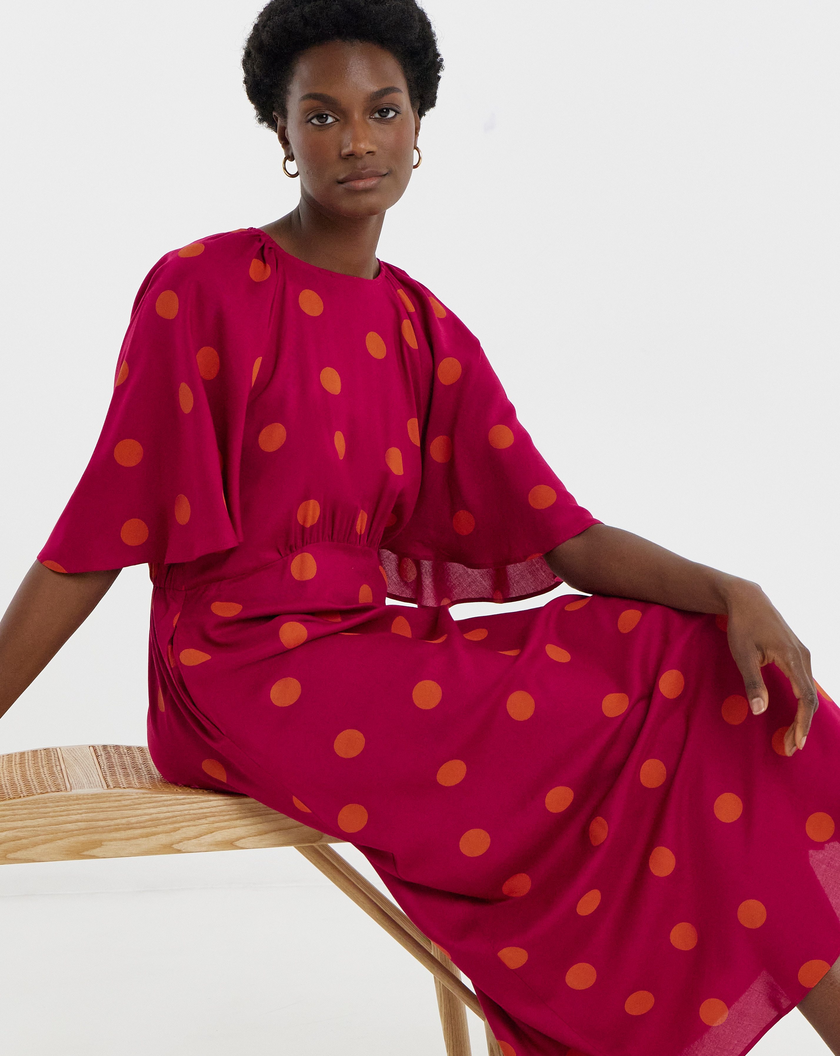 Spun Cape Tea Dress