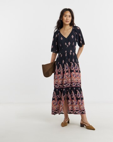 Border Print Prairie Dress
