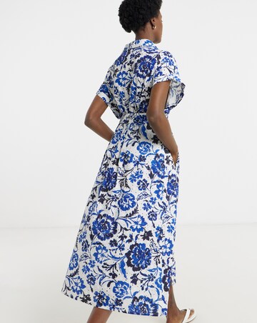 Printed Broderie Shirt Dress