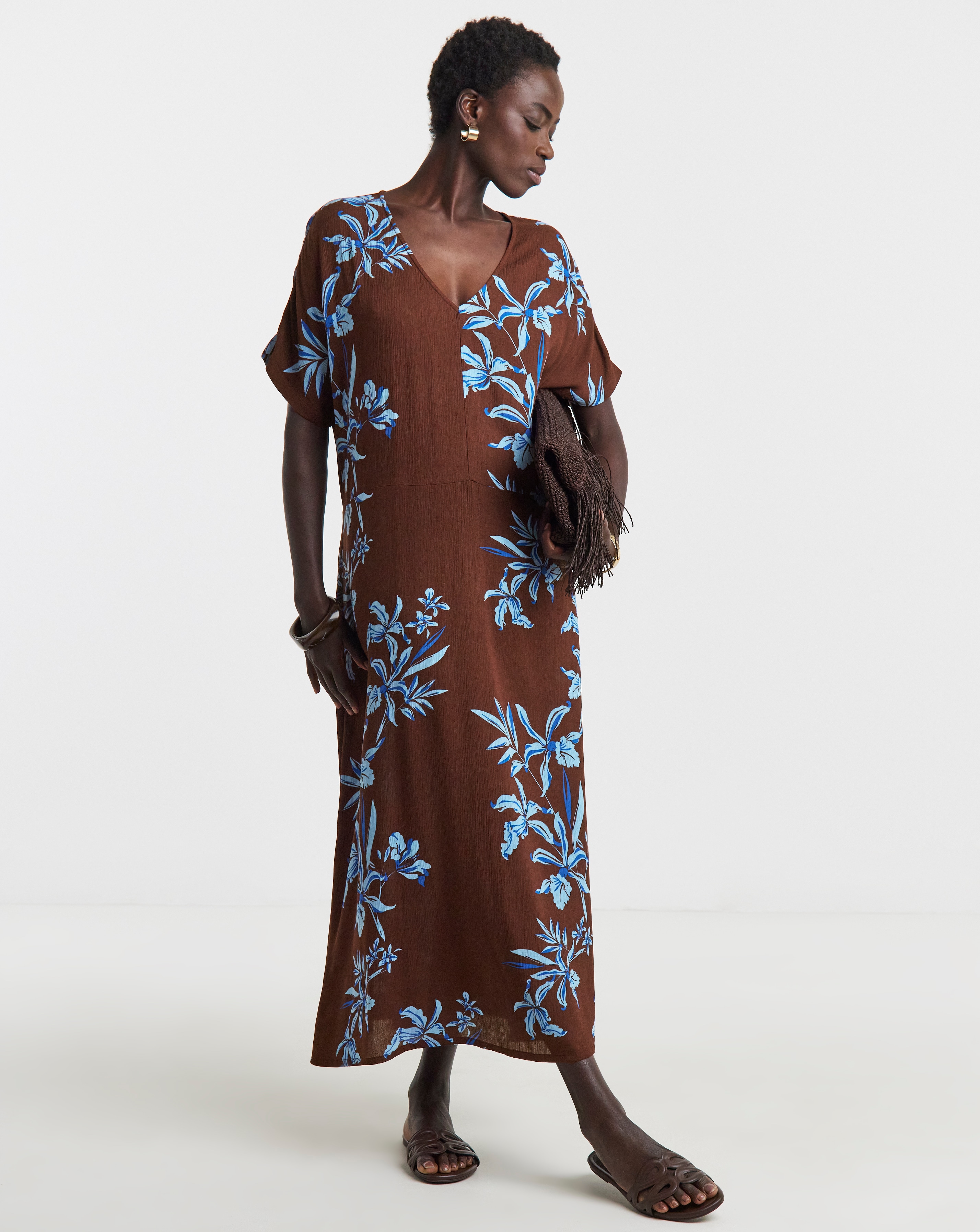 New In - Dropped Waist Kaftan Dress