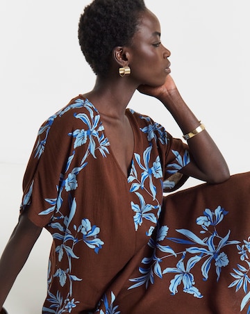 Dropped Waist Kaftan Dress
