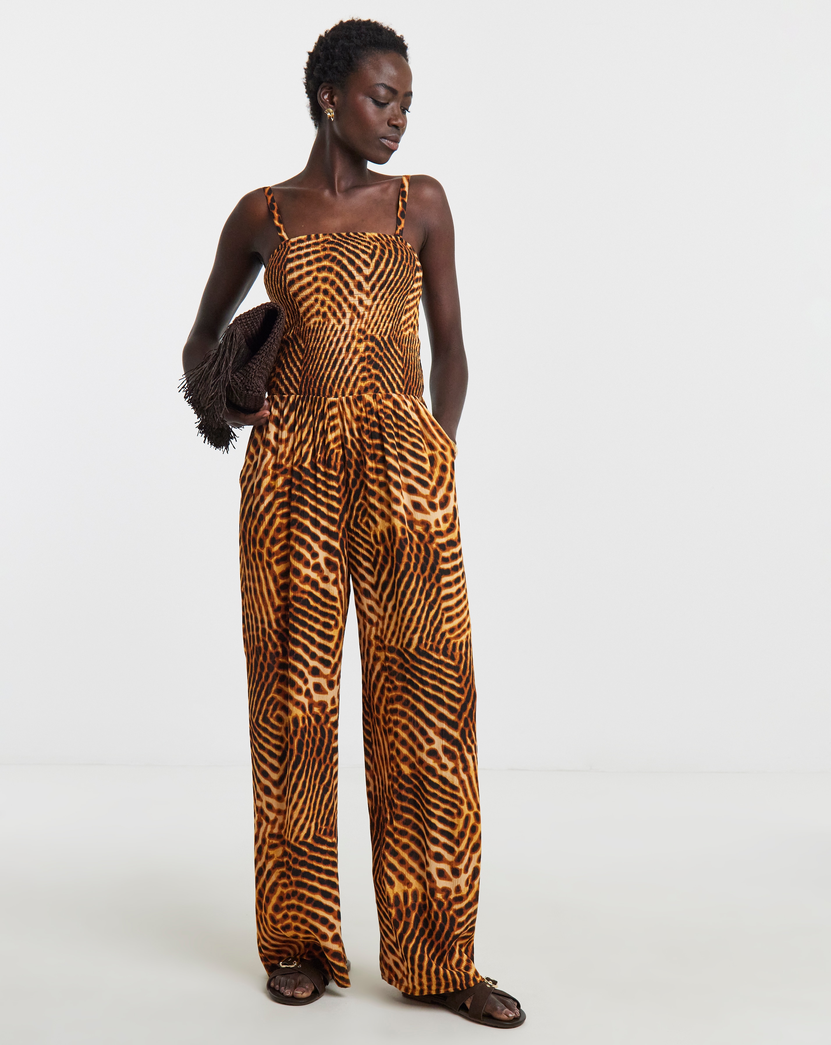 New In - Crinkle Strapless Jumpsuit