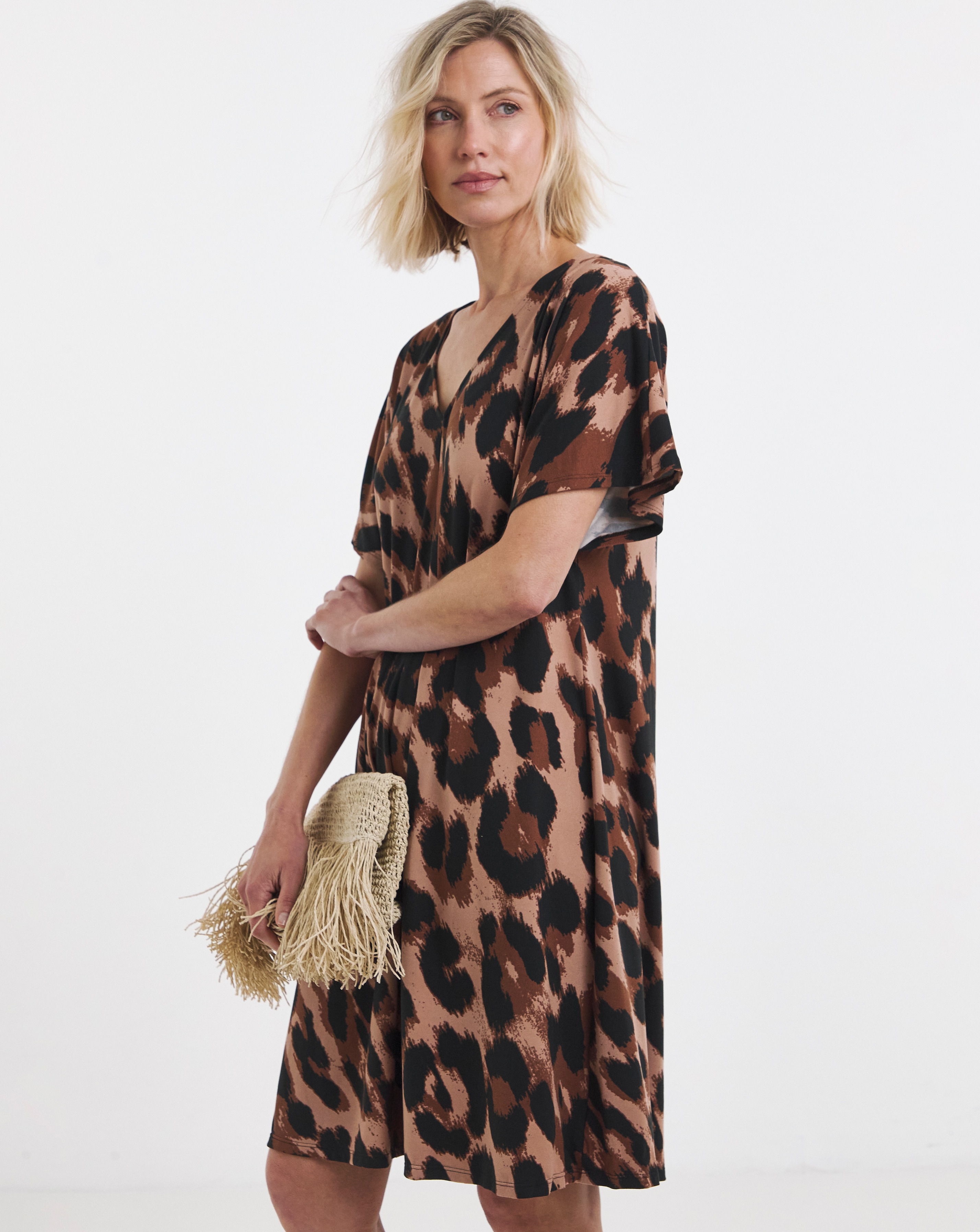 New In - Great Value V Neck T-Shirt Dress