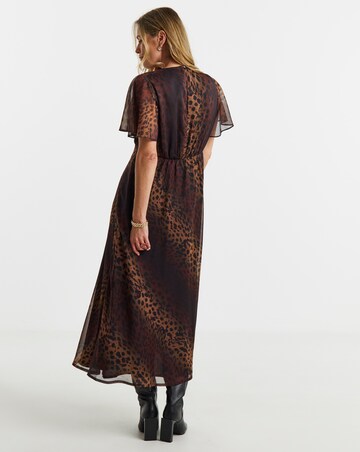Crinkle Georgette High Low Tea Dress